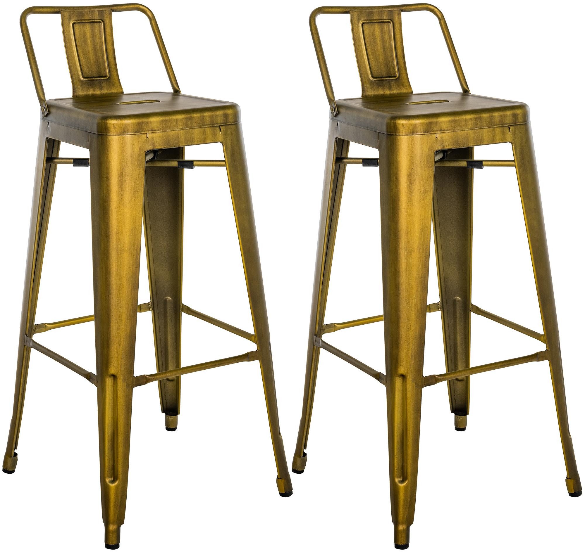 CLP Barhocker Mason (2er Set, 2 St., 2er), aus Metall mit Fußstütze