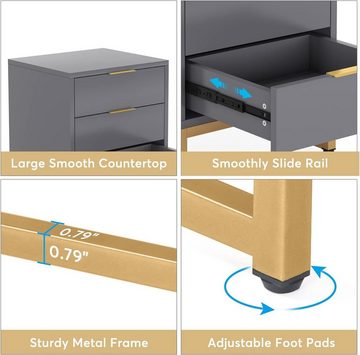 Tribesigns Nachttisch Nachttisch mit 3 Schubladen