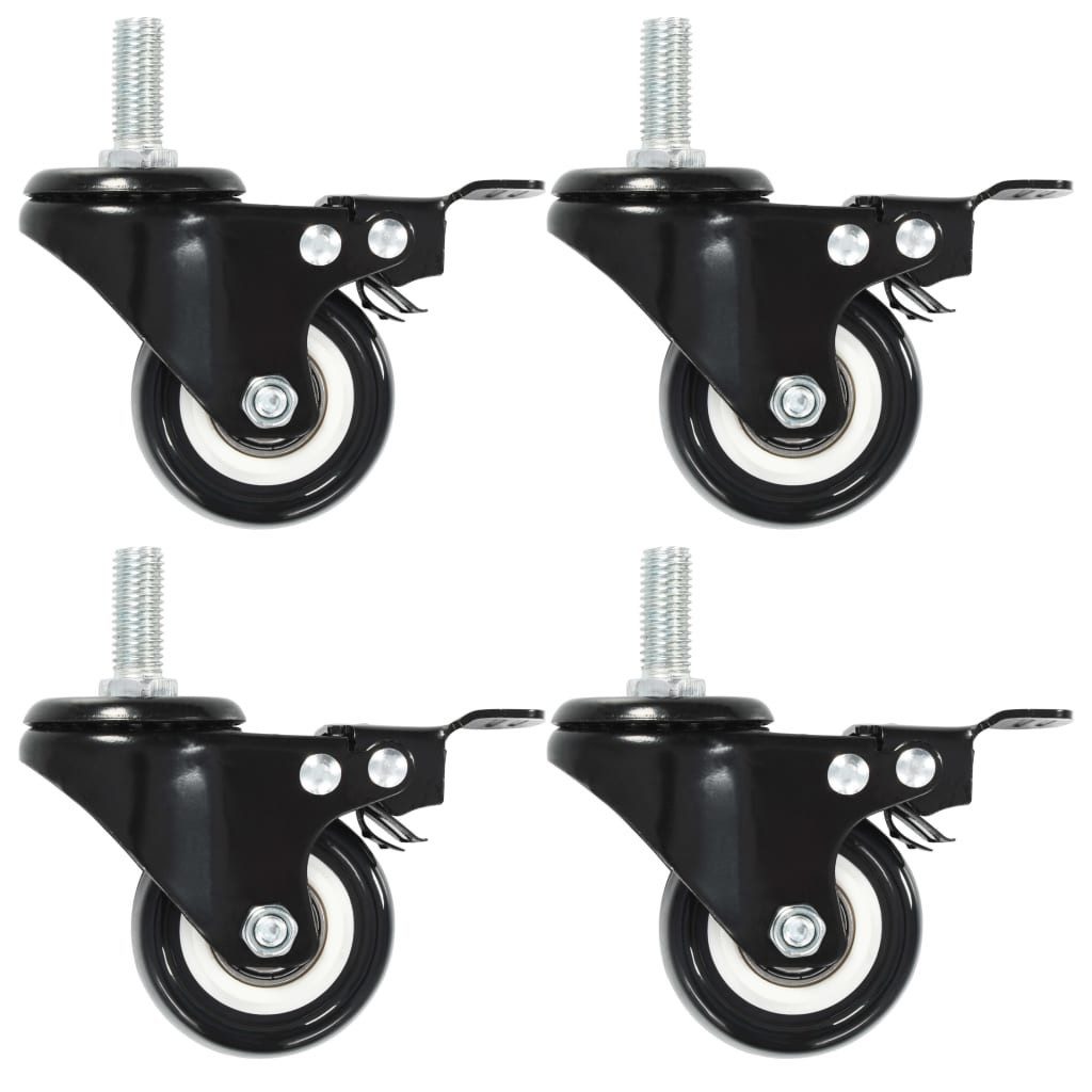 vidaXL Schwerlastrolle Lenkrollen mit Bremsen 4 Stk. 50 mm, (4-St)
