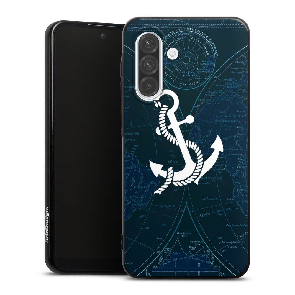 DeinDesign Handyhülle Anker Landkarte Segeln Sailors Style, Samsung Galaxy A36 5G Silikon Hülle Bumper Case Handy Schutzhülle