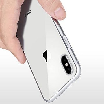 OLi Handyhülle Transparente Silikonhülle Stoßfeste Hülle für iPhone X/XS 14,73 cm (5,8 Zoll), Anti-Fingerprint Cover Case Clear
