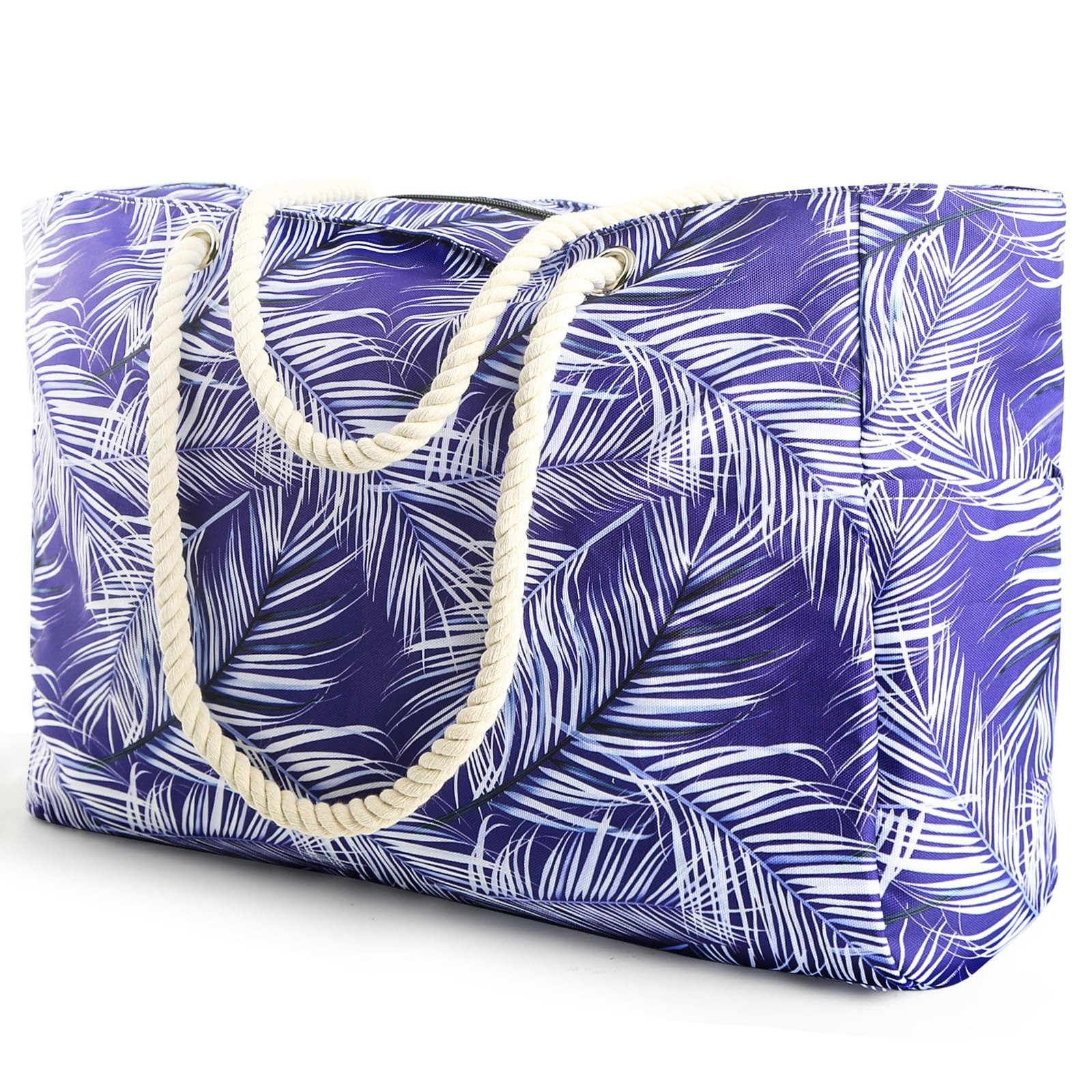 Bwecuy Strandtasche Große Strandtasche, Boho-Strandtasche, wasser- und sandabweisende Schultertasche, Reisetasche / Tote Bag
