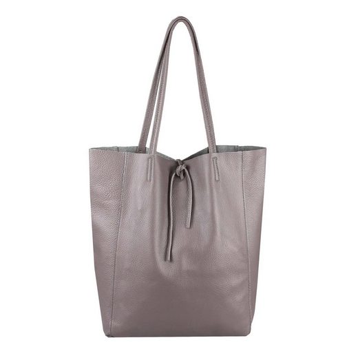 ITALYSHOP24 Schultertasche »Made in Italy Damen Leder Tasche Schultertasche«, ein Leichtgewicht, als Handtasche, Henkeltasche tragbar