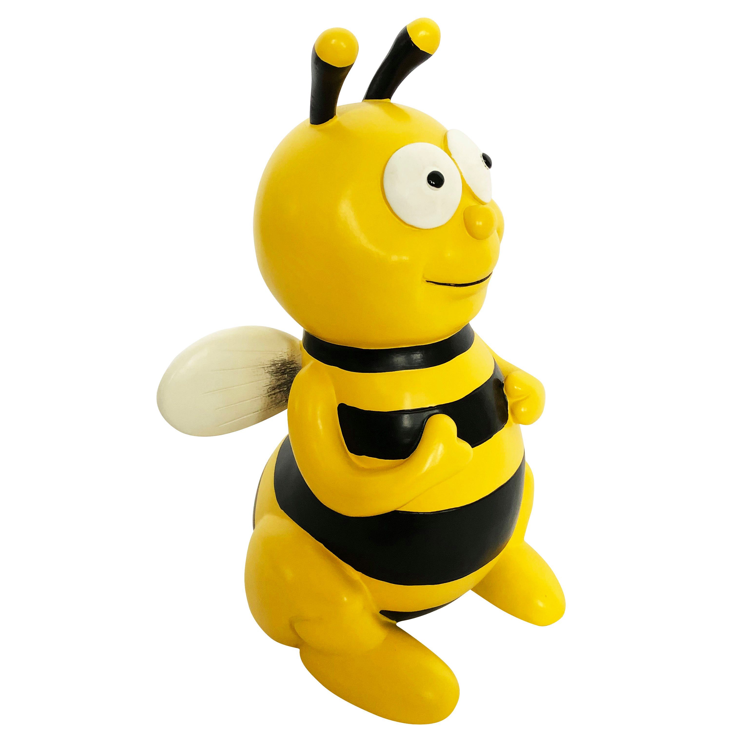 Gartenfigur sitzende Biene lustige Deko Tierfigur Gartendeko