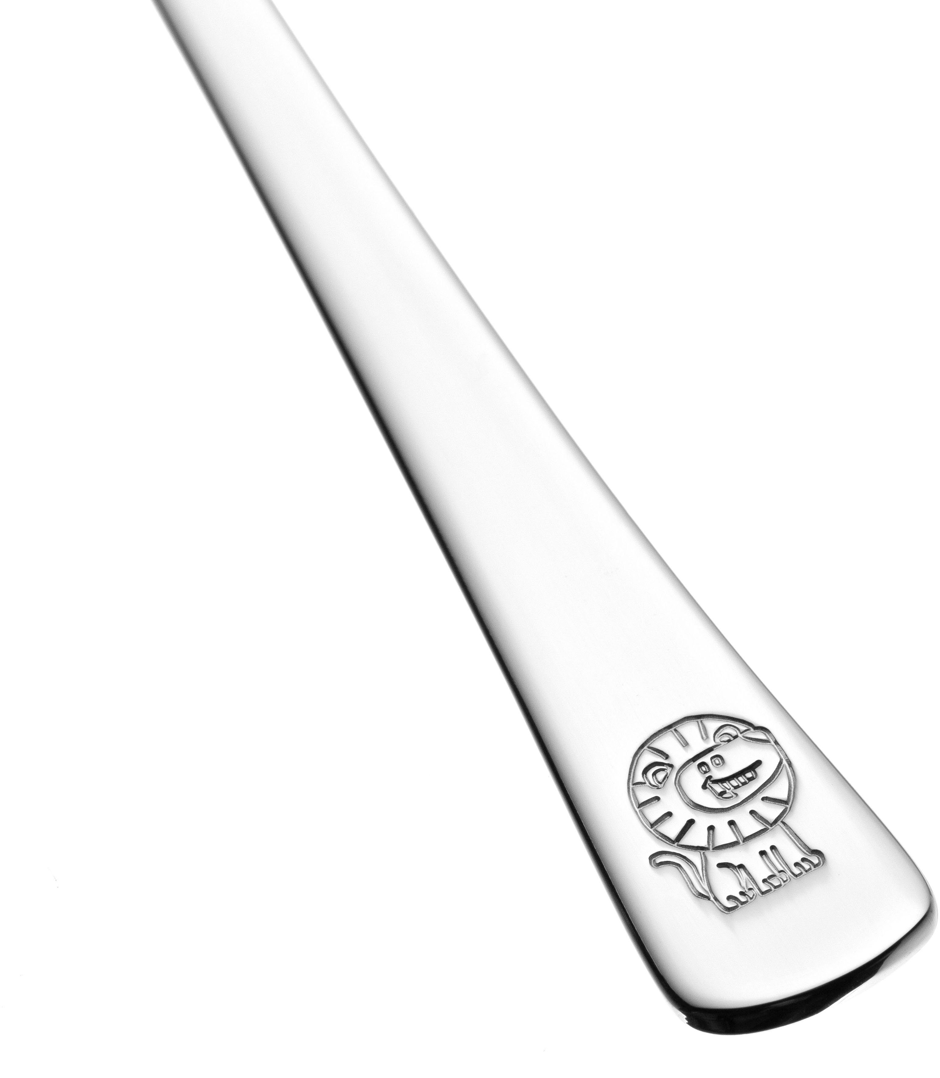 LEONARDO Kinderbesteck BAMBINI (4-tlg), 1 Personen, Edelstahl 18/10, Krokodil, Elefant, Löwe