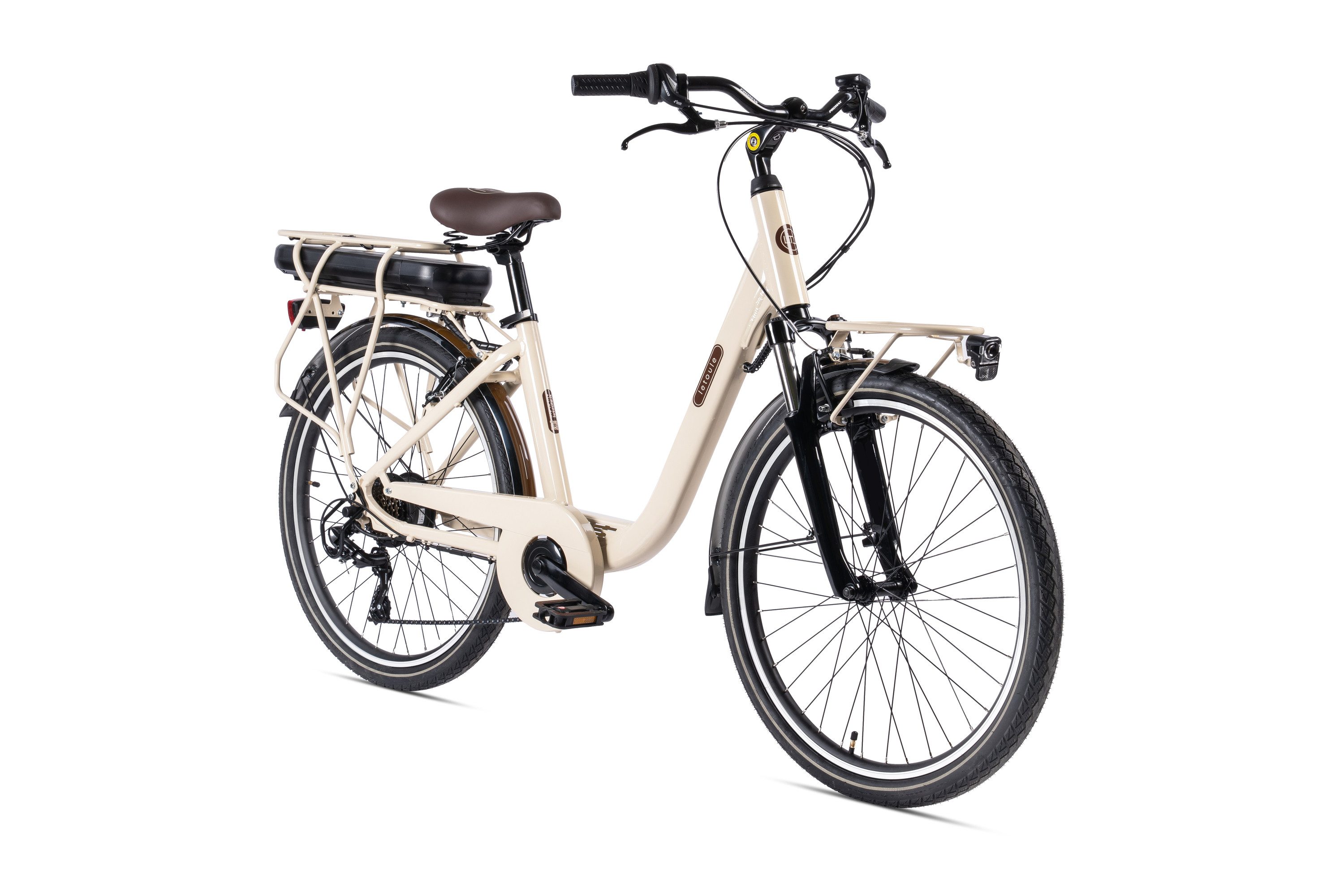 VENICE - I love Italy E-Bike, 6 Gang Shimano, Kettenschaltung, Heckmotor, Elektro-Citybike 26 Zoll LETOULE "LaFolie"