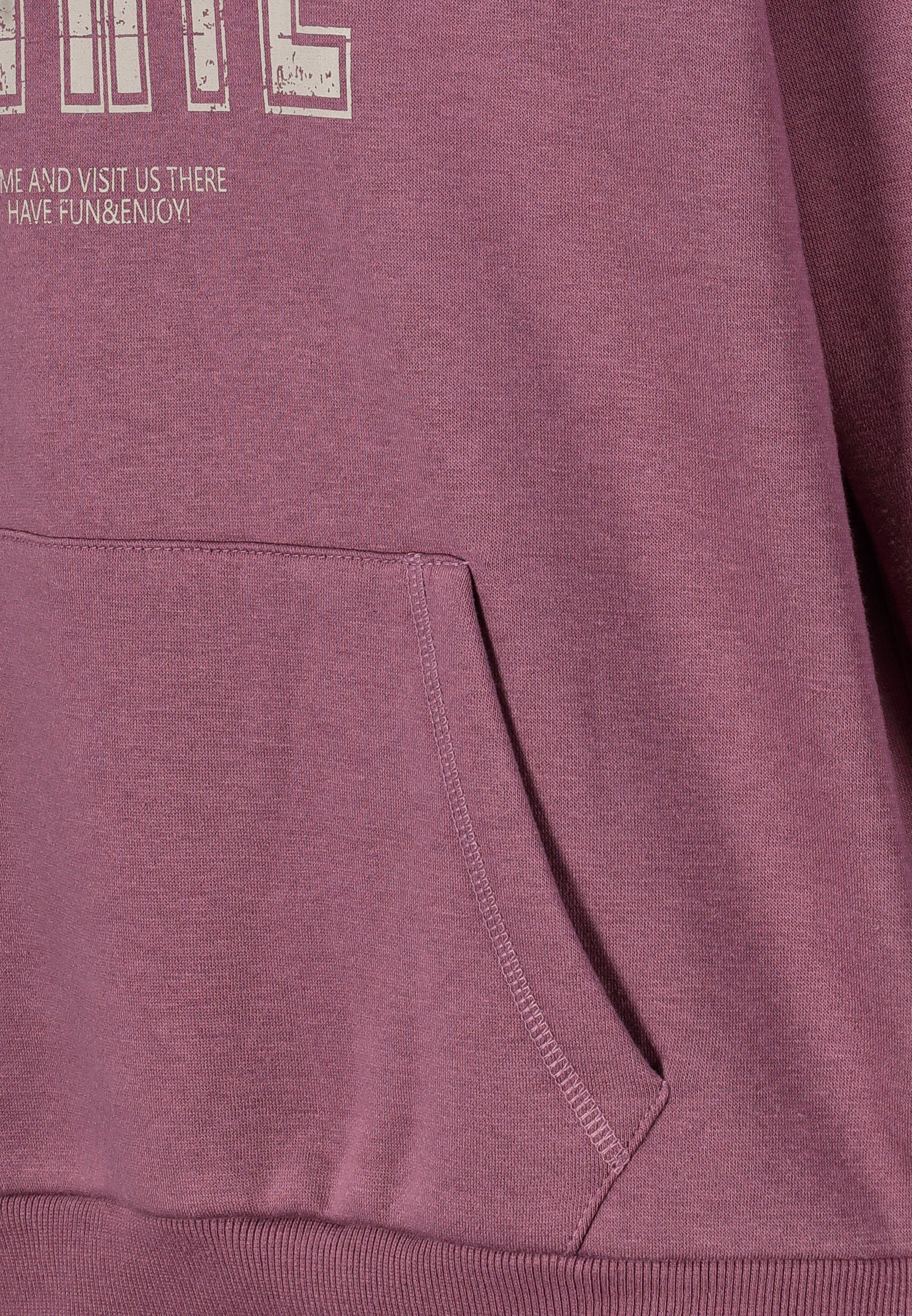 Print Surface Urban mit dark-rose Kapuzenpullover Vintage Hoodie