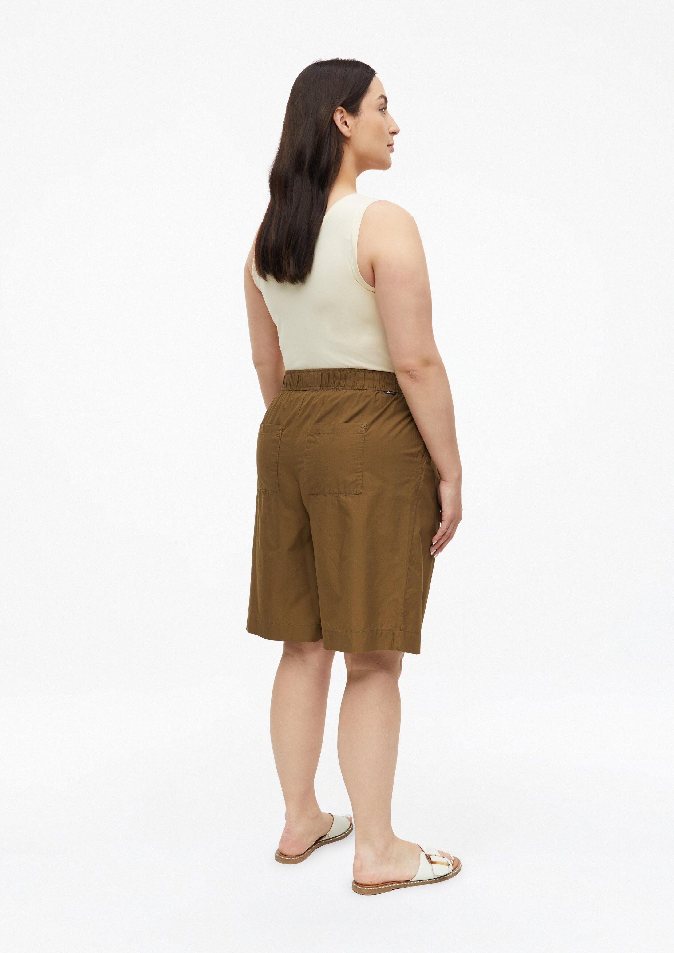 s.Oliver Shorts Hose Bermudahose aus Popeline mit Falten