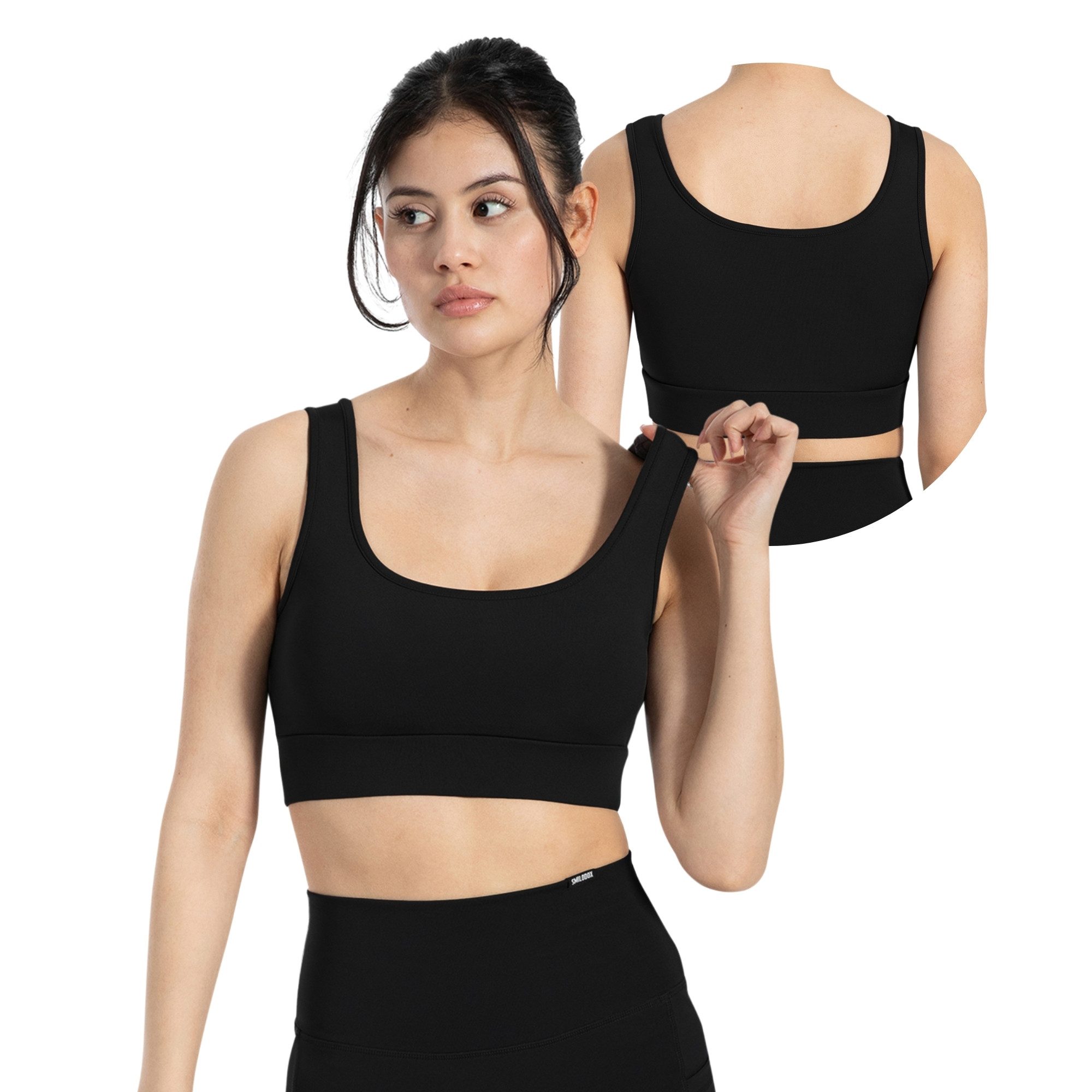 Smilodox Sport-BH SoftFeel Debby, High Support Bra, atmungsaktiv & schnelltrocknend Breites Unterbrustband, elastisch feuchtigkeitsableitend, Yoga Pilates