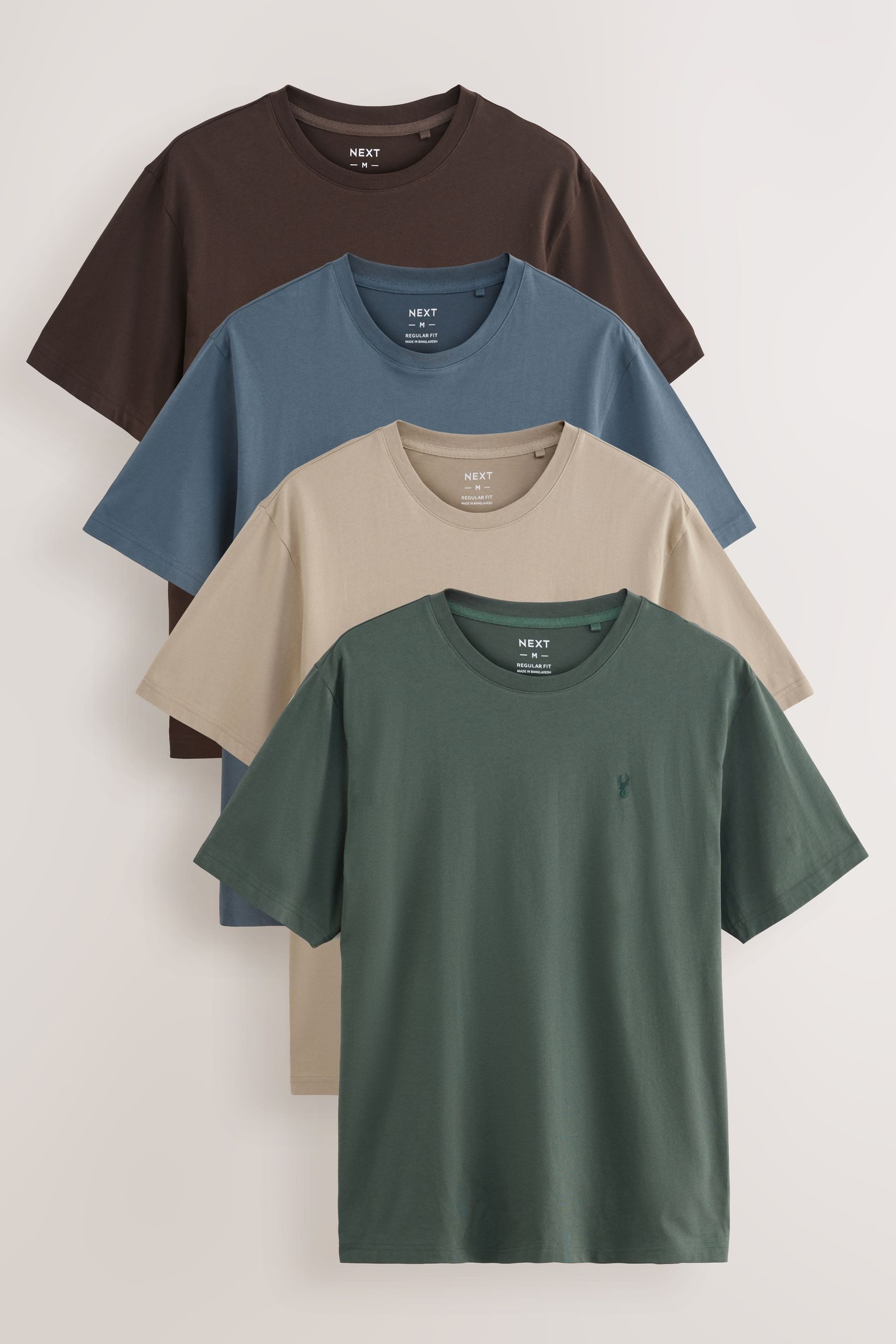 T-Shirt Regular Fit T-Shirts, 4er-Pack