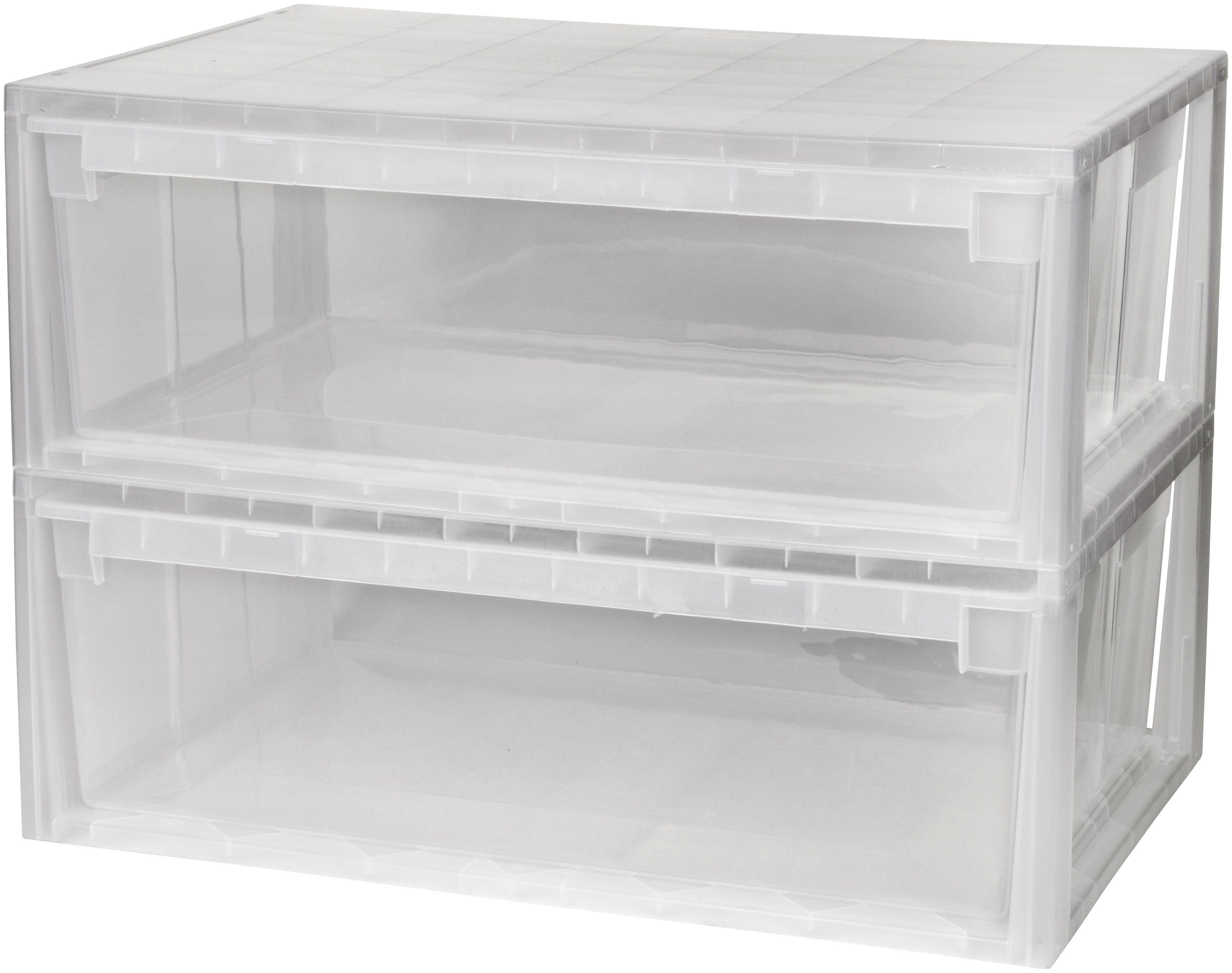 KREHER Aufbewahrungsbox »2x 36 Liter, mit Schubladenboxen« online