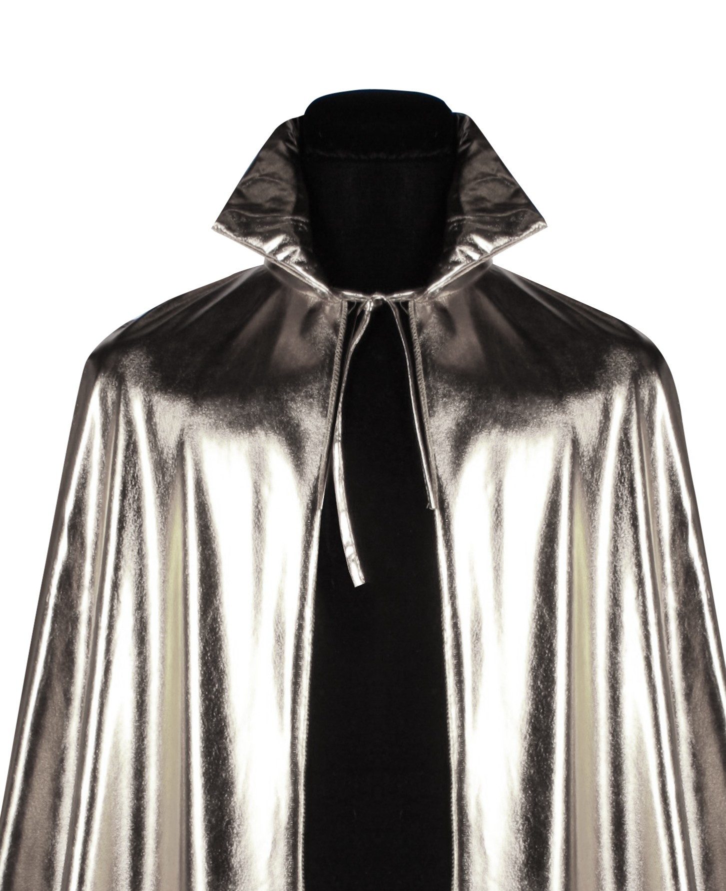 thetru Kostüm Silberner Metallic Umhang zum Kostüm, 130 cm