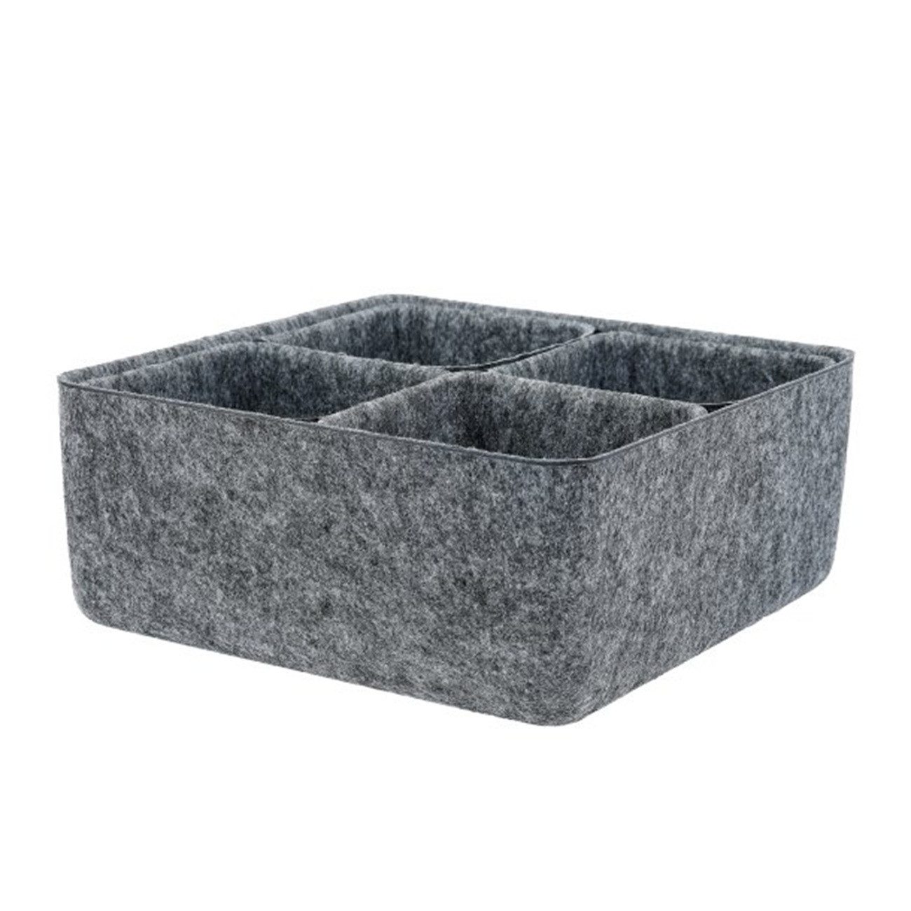 axentia Organizer (5 St), Schubladenorganizer, 5er-Set, Dunkelgrau