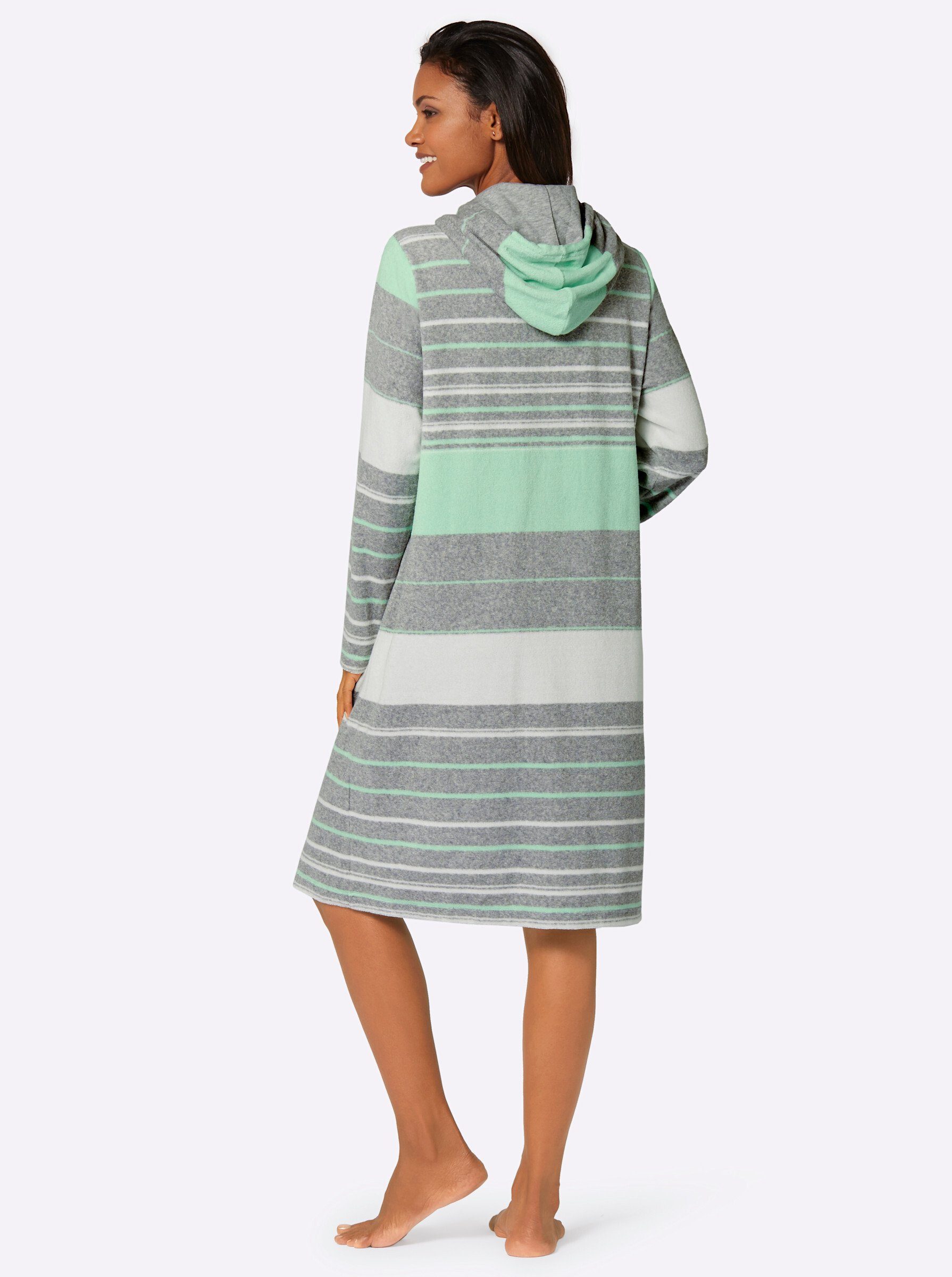 Witt Damenbademantel Bademantel ., Länge ca. 100 cm, Baumwolle, Reißverschl günstig online kaufen