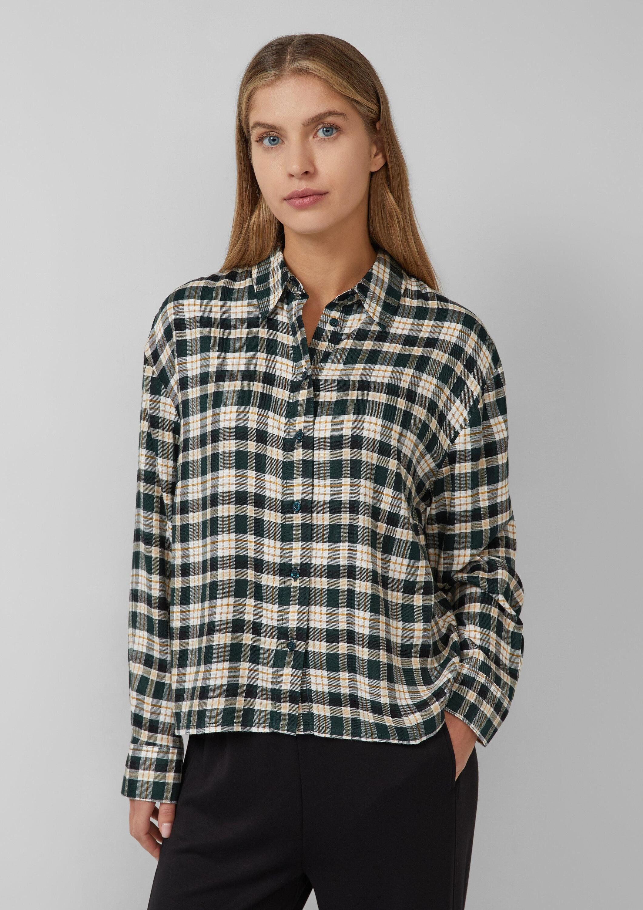 s.Oliver Langarmbluse Bluse Hemdbluse im Relaxed Fit mit Raffung am Rücken günstig online kaufen