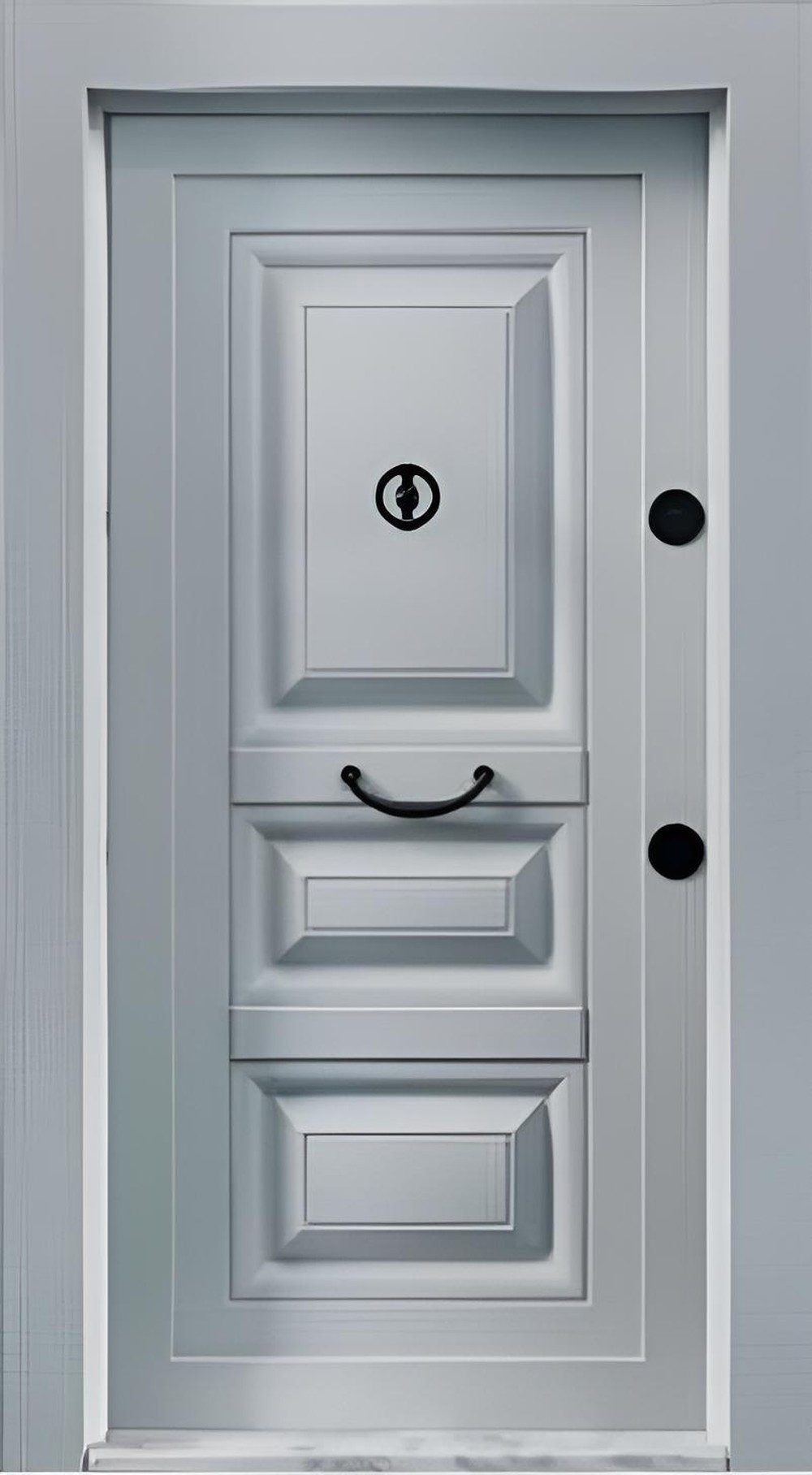 JVmoebel Haustür Moderne graue Aluminium-Eingangstür mit satiniertem Finish (1-St), Made in Europa