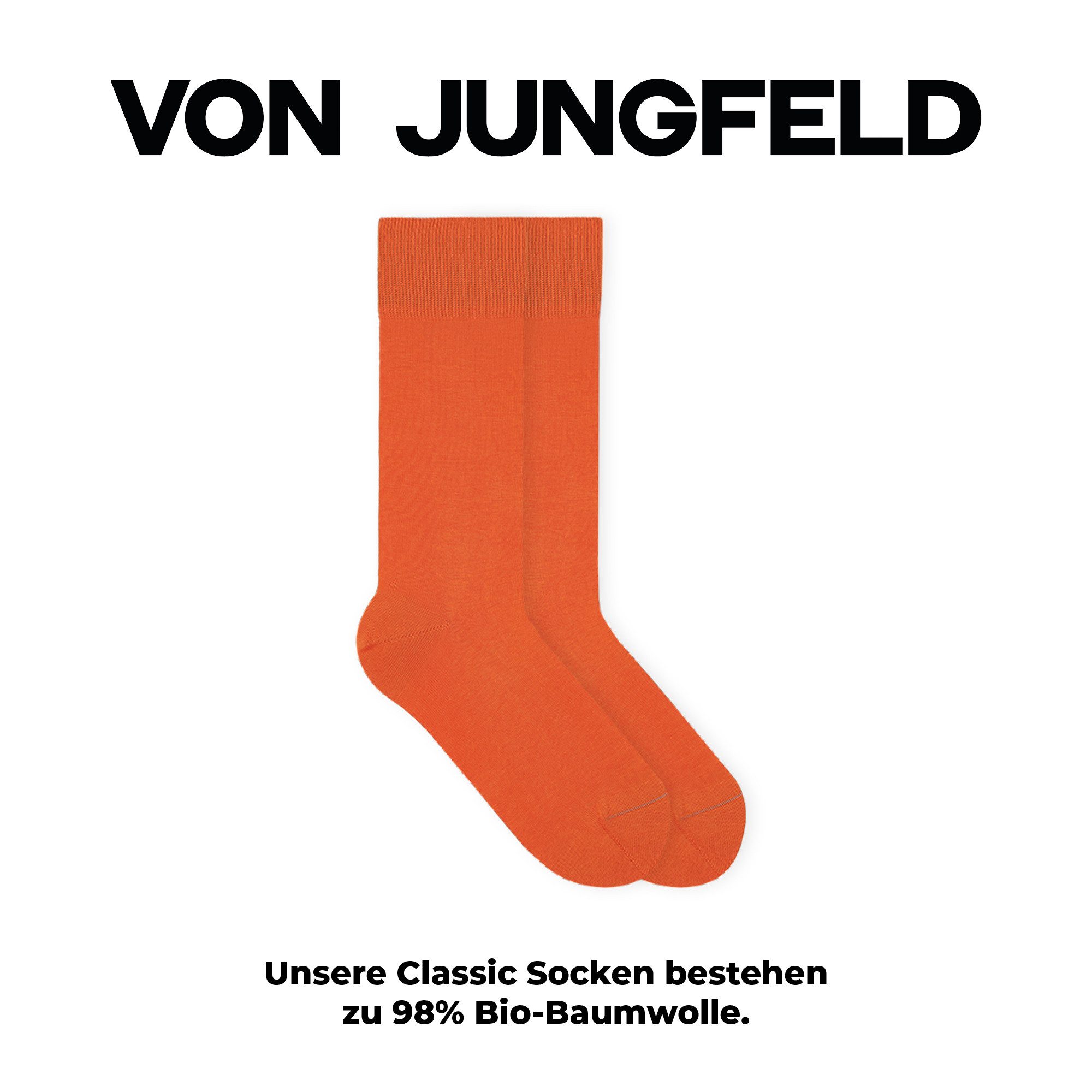 von Jungfeld Socken Signature Innenbund Baumwoll-Mischung Unisex (1-Paar, 1 günstig online kaufen