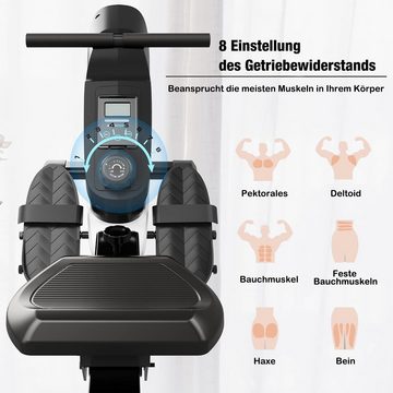 CITYSPORTS Rudergerät GEARSTONE HC1 Rudergerät Fitness Gewichtsverlust, Faltbarer Rudergerät, hochwertiger magnetischer