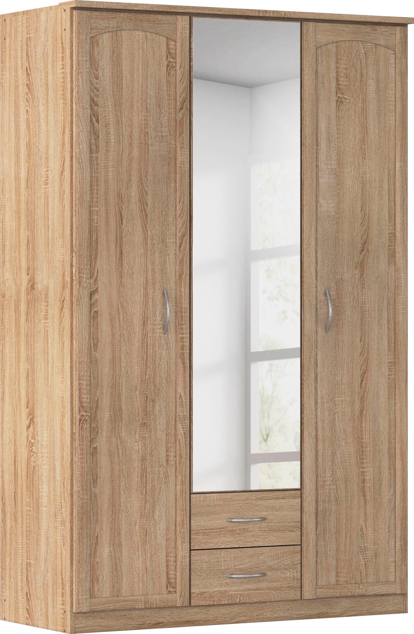 rauch Kleiderschrank Schrank Garderobe Garderobenschrank Putzschrank Wäscheschrank TORRENT (Breiten 91/136/181 cm, Höhe 210 cm) optional Außenschubladen und Spiegel, viel Stauraum MADE IN GERMANY