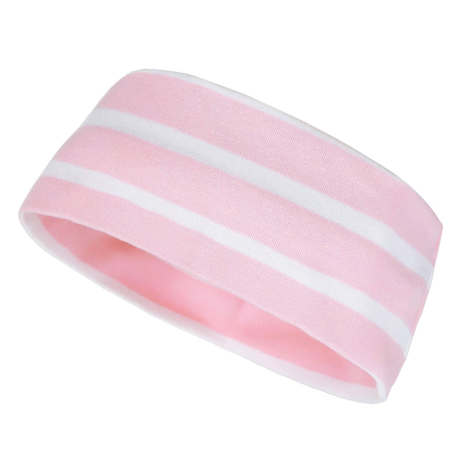 modAS Stirnband Unisex Kopfband Maritim für Kinder und Erwachsene zweilagig Baumwolle (14) rosa / weiß