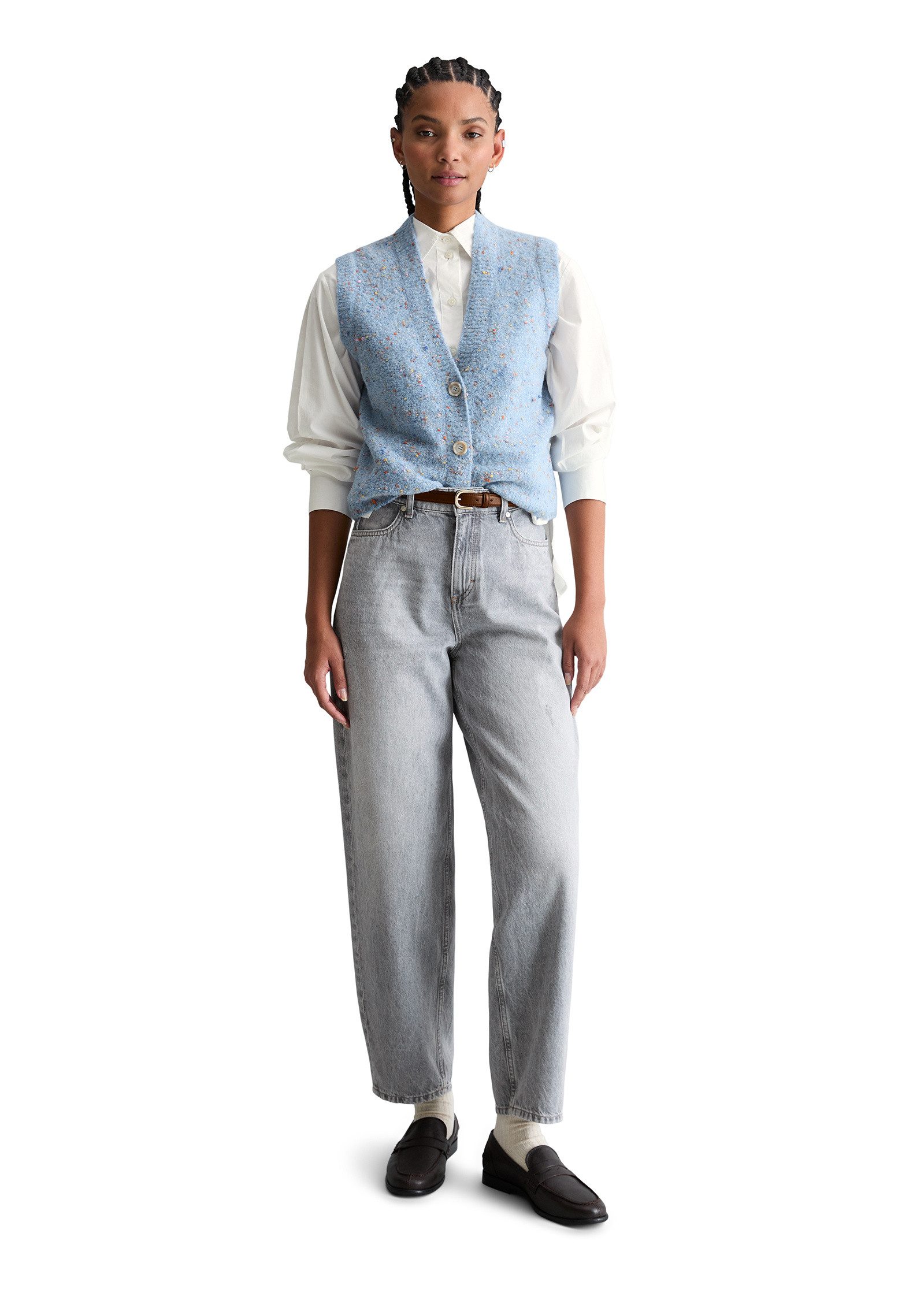 Marc O'Polo DENIM Strickweste aus Schurwolle-Viskose-Mix