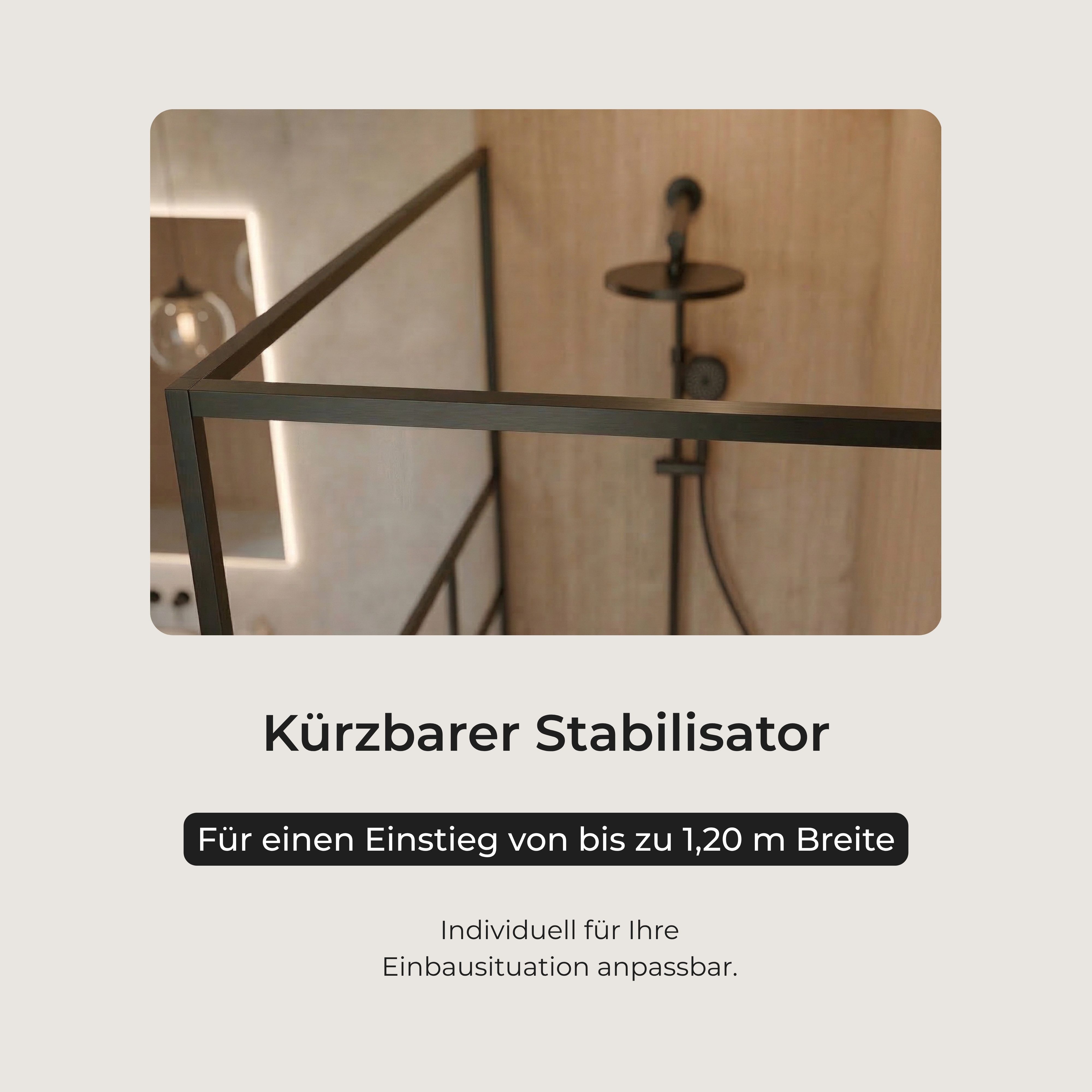 Schulte Duschwand Alexa Style Walk In 90-140x200 cm, Sicherheitsglas, (1 tlg), mit Riffelstruktur vollgerahmt Schwarz