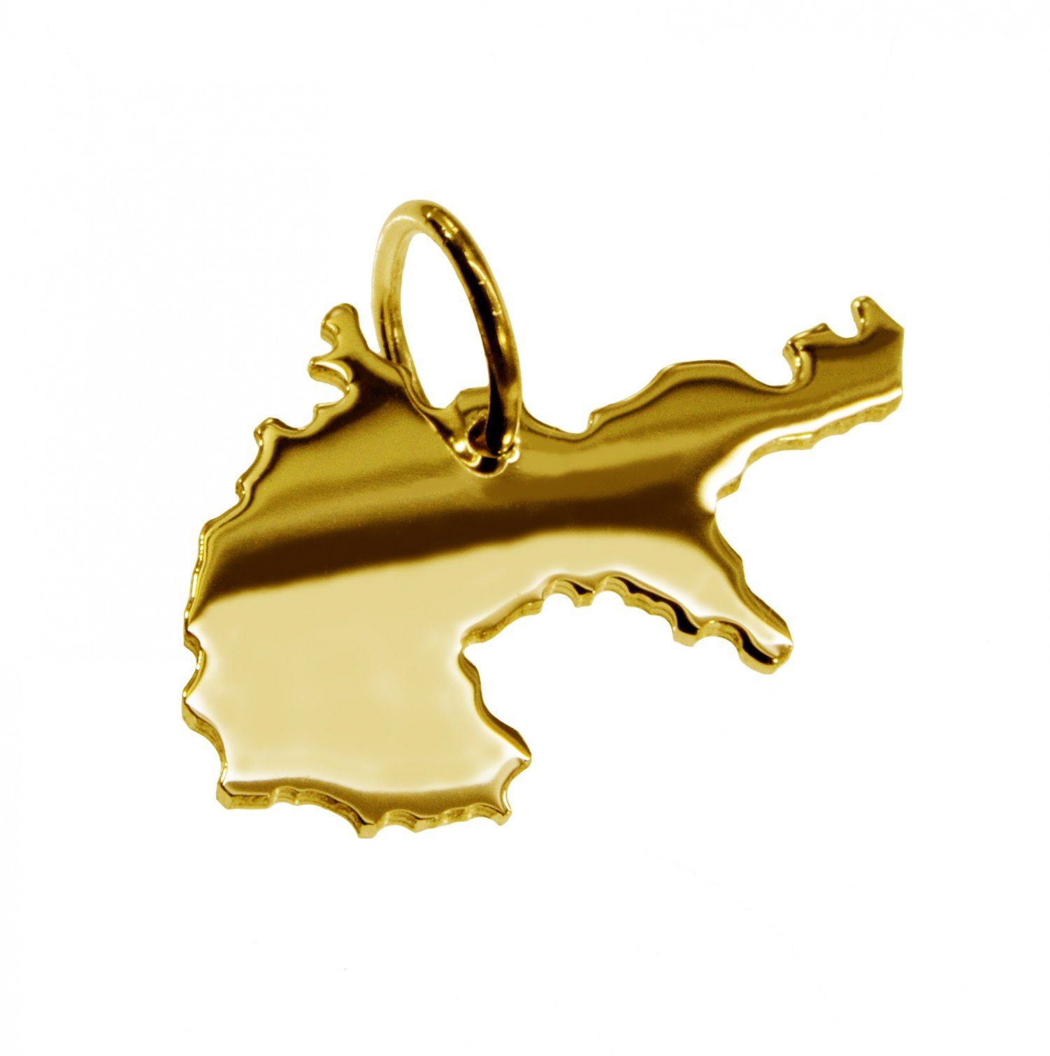 Kettenanhänger Anhänger der Landkarte Deutschland 1914 in massiv 333 Gelbgold