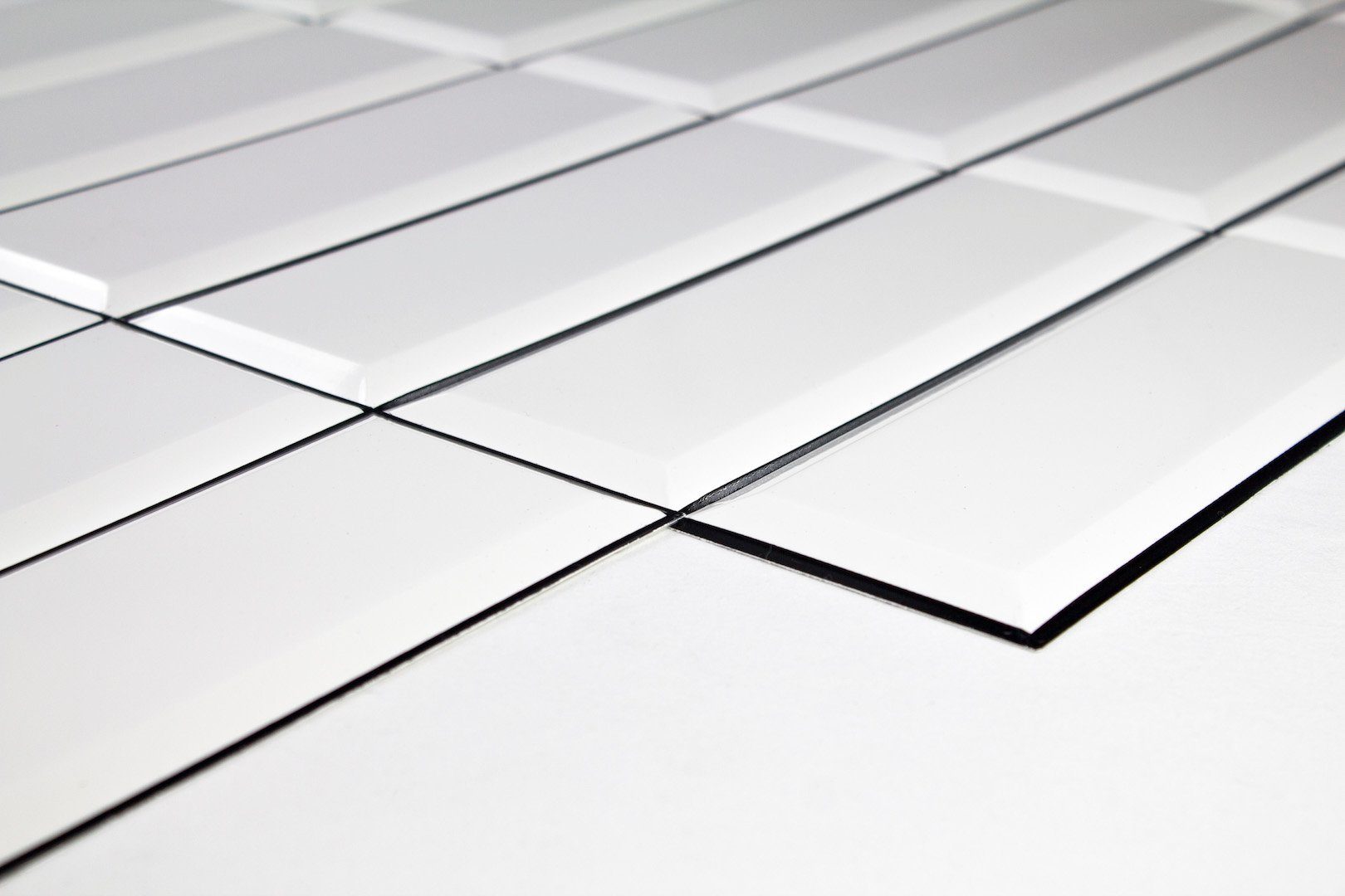 Hexim Wanddekoobjekt WHITE BLACK SEAM (Restposten! günstig online kaufen