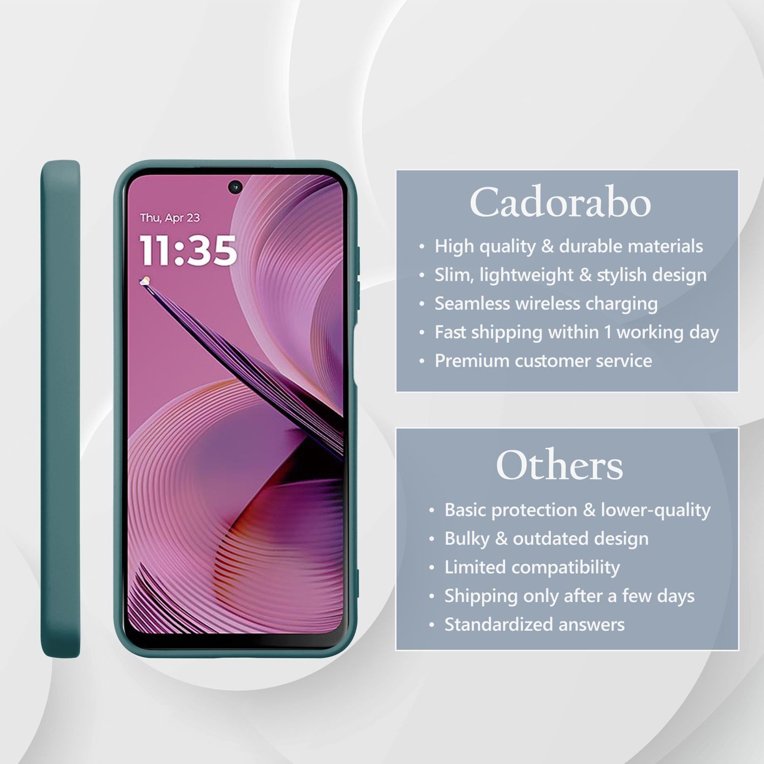 Cadorabo Handyhülle für Motorola Moto G55 Hülle Motorola Moto G55, Flexible Hülle TPU Silikon Schutzhülle Back Cover Case
