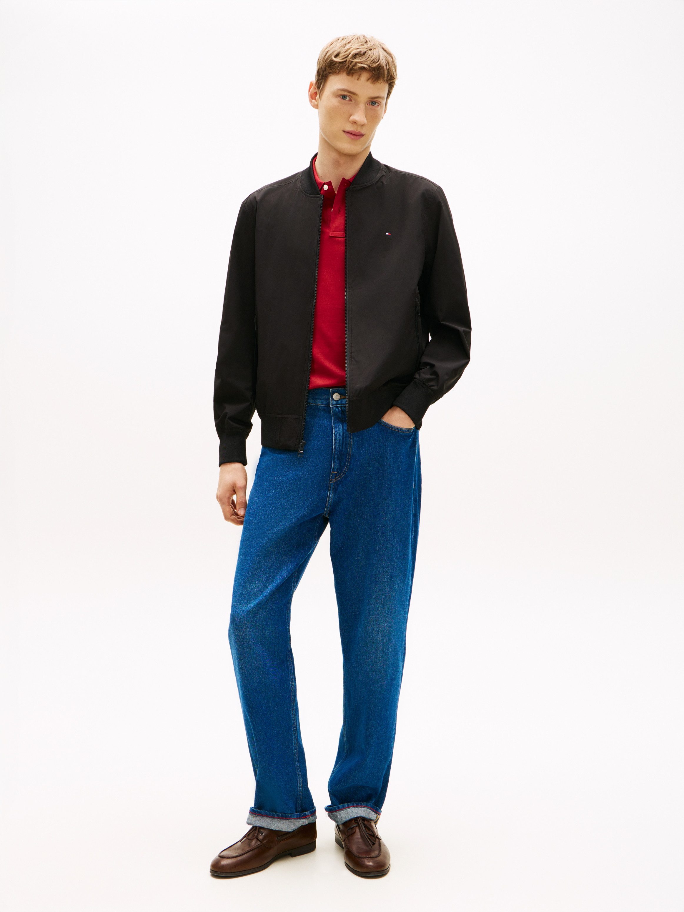 Tommy Hilfiger FLEXIBLE SLIM LEATHER BOAT SHOE Bootsschuh Schnürschuh, Halbschuh mit Mokassinnaht