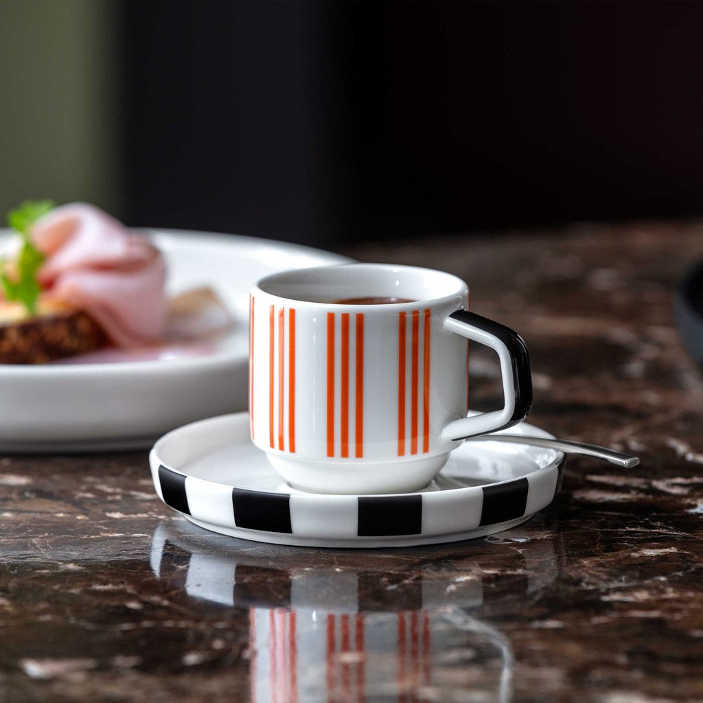 Villeroy & Boch Untertasse Memphis Collection Mokka-/Espressountertasse, (1 St), Premium Porcelain, mikrow.- & spülm.sicher, Made in Germany