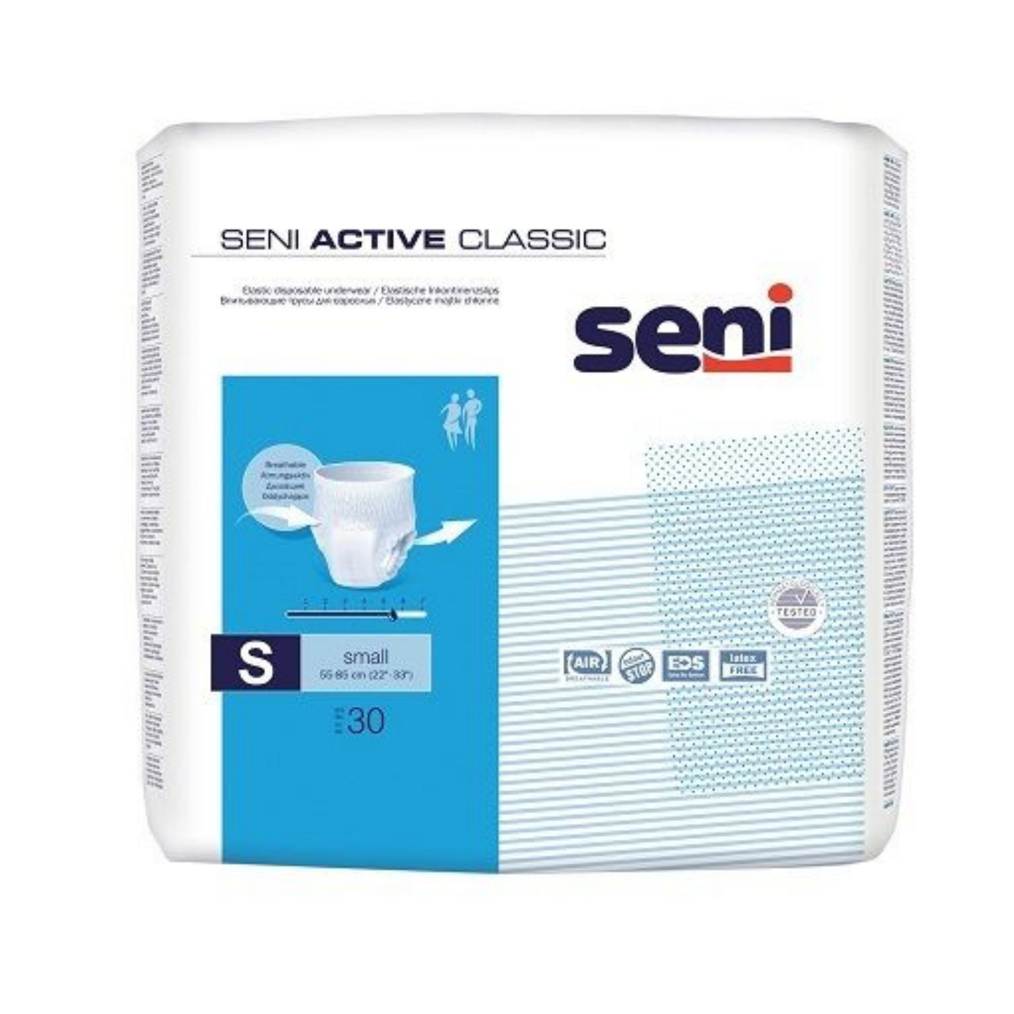 seni Inkontinenz-Pants Active Classic Inkontinenzslip, 1450 ml, Gr.S Gr., 30-St.