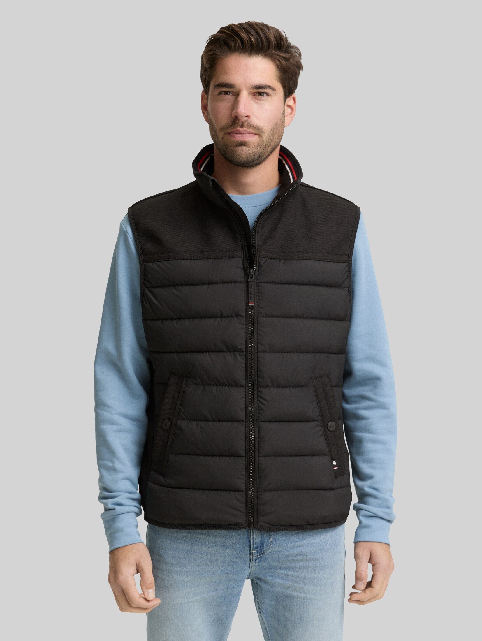 TOM TAILOR Steppweste Jacken Hybrid Steppweste mit Stehkragen