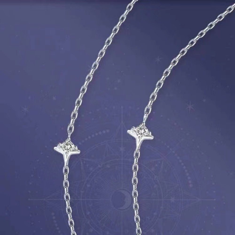 Fantasie-Herz-Mond-Halskette Invanter für aus 925er Sterlingsilber Kettenanhänger Damen