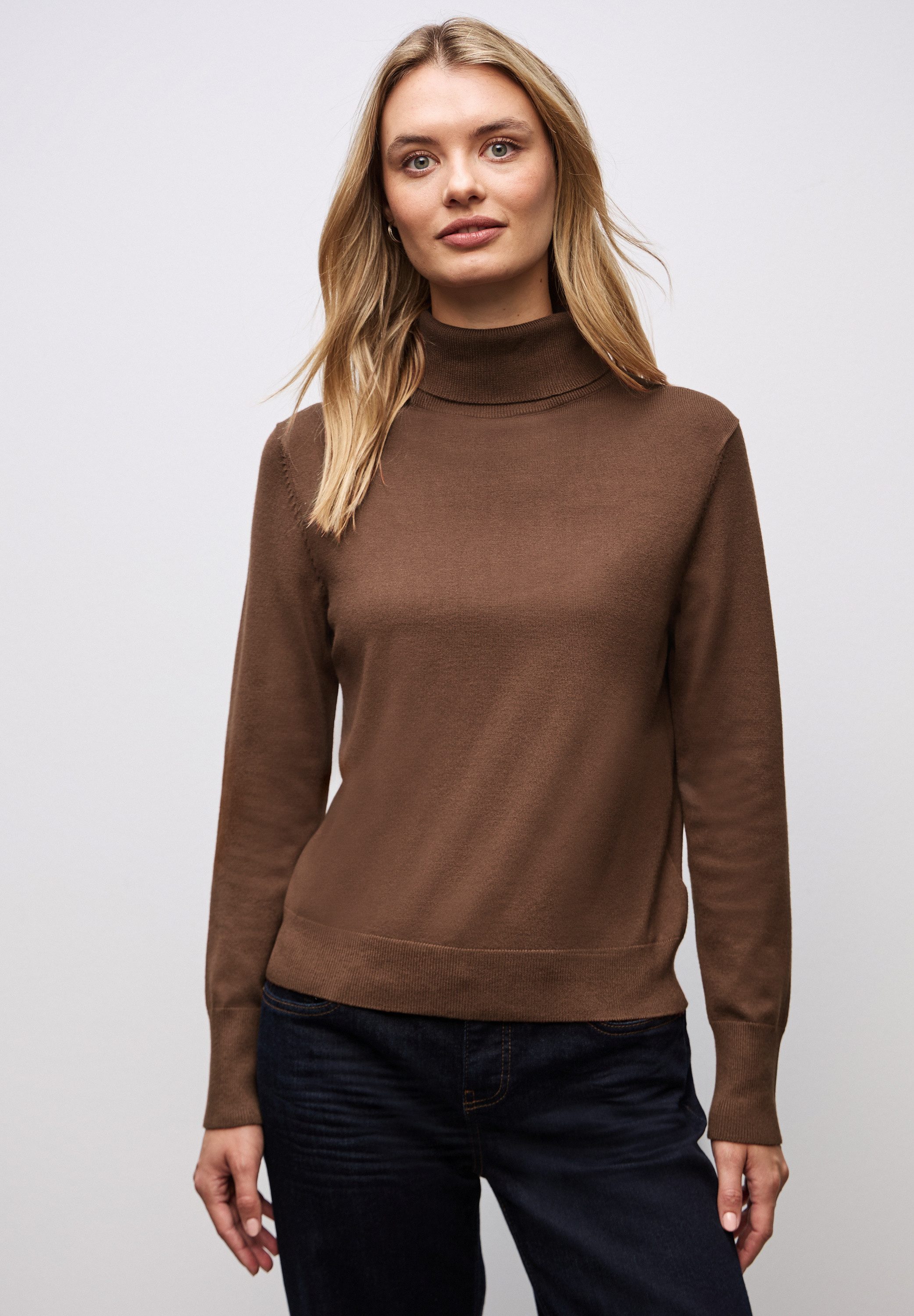 STREET ONE Rollkragenpullover mit Viskose günstig online kaufen