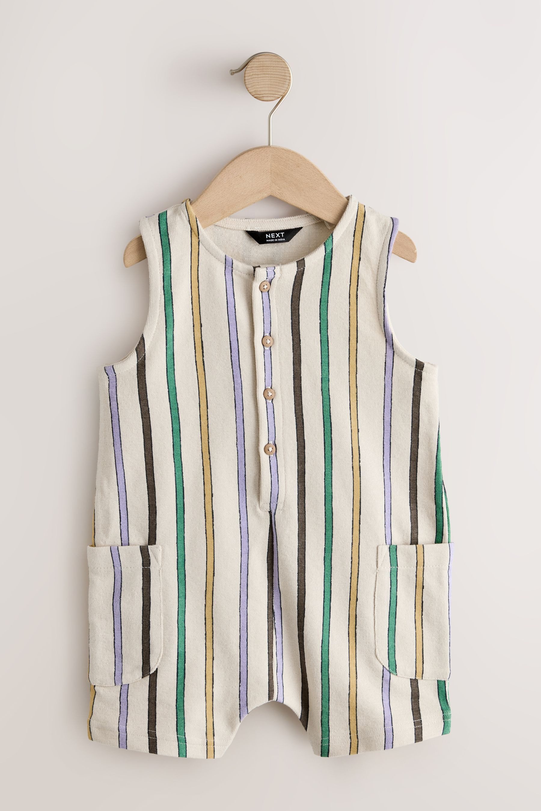 Jumpsuit Strukturierte Strampler aus Baumwolle