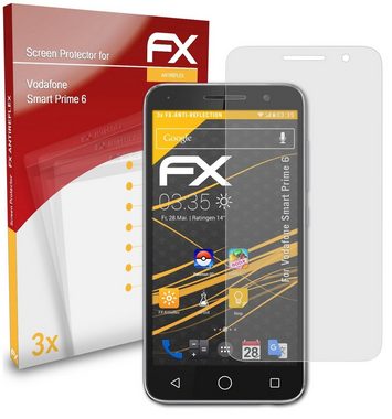 atFoliX Schutzfolie für Vodafone Smart Prime 6, (3 Folien), Entspiegelnd und stoßdämpfend