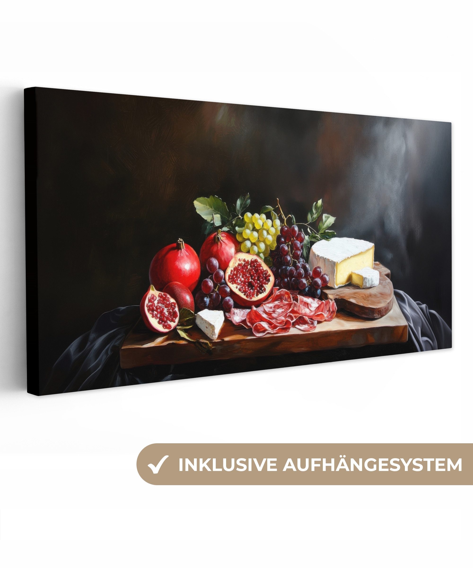 OneMillionCanvasses® Leinwandbild Panorama Trinktafel - Stilleben günstig online kaufen