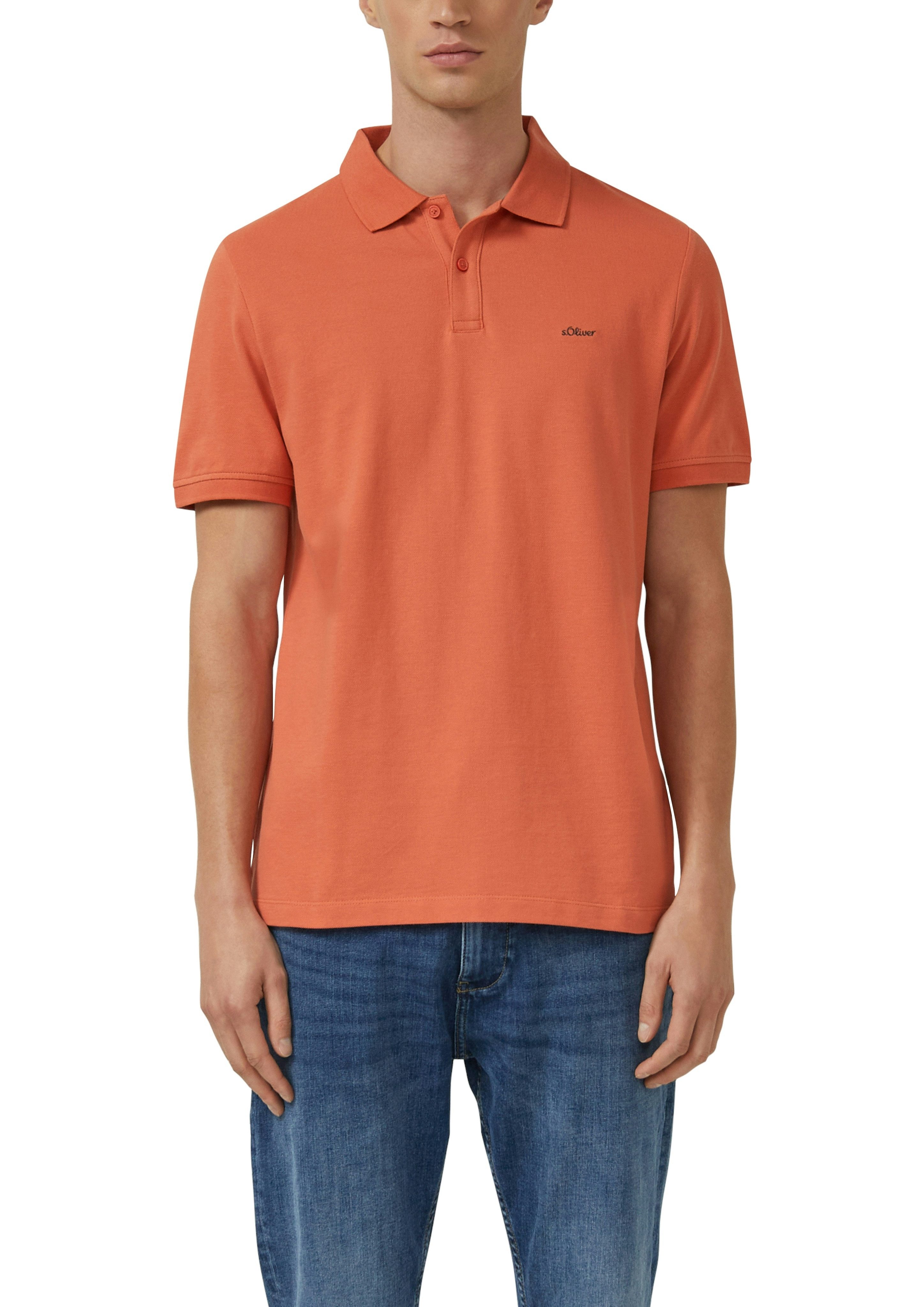 s.Oliver Poloshirt mit Logostickerei