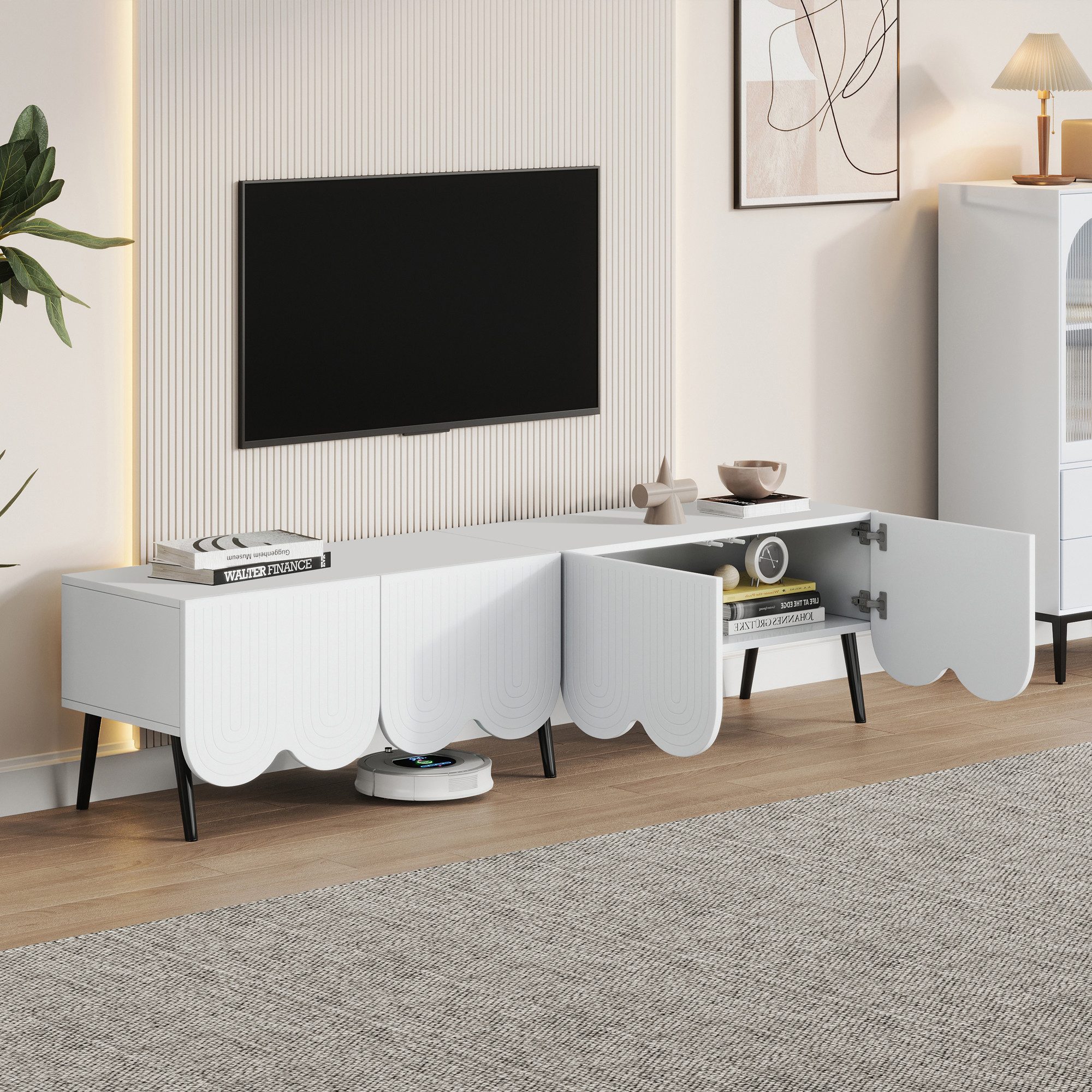 MODFU Lowboard mit Schwarzes Metallbein (TV-Board, günstig online kaufen