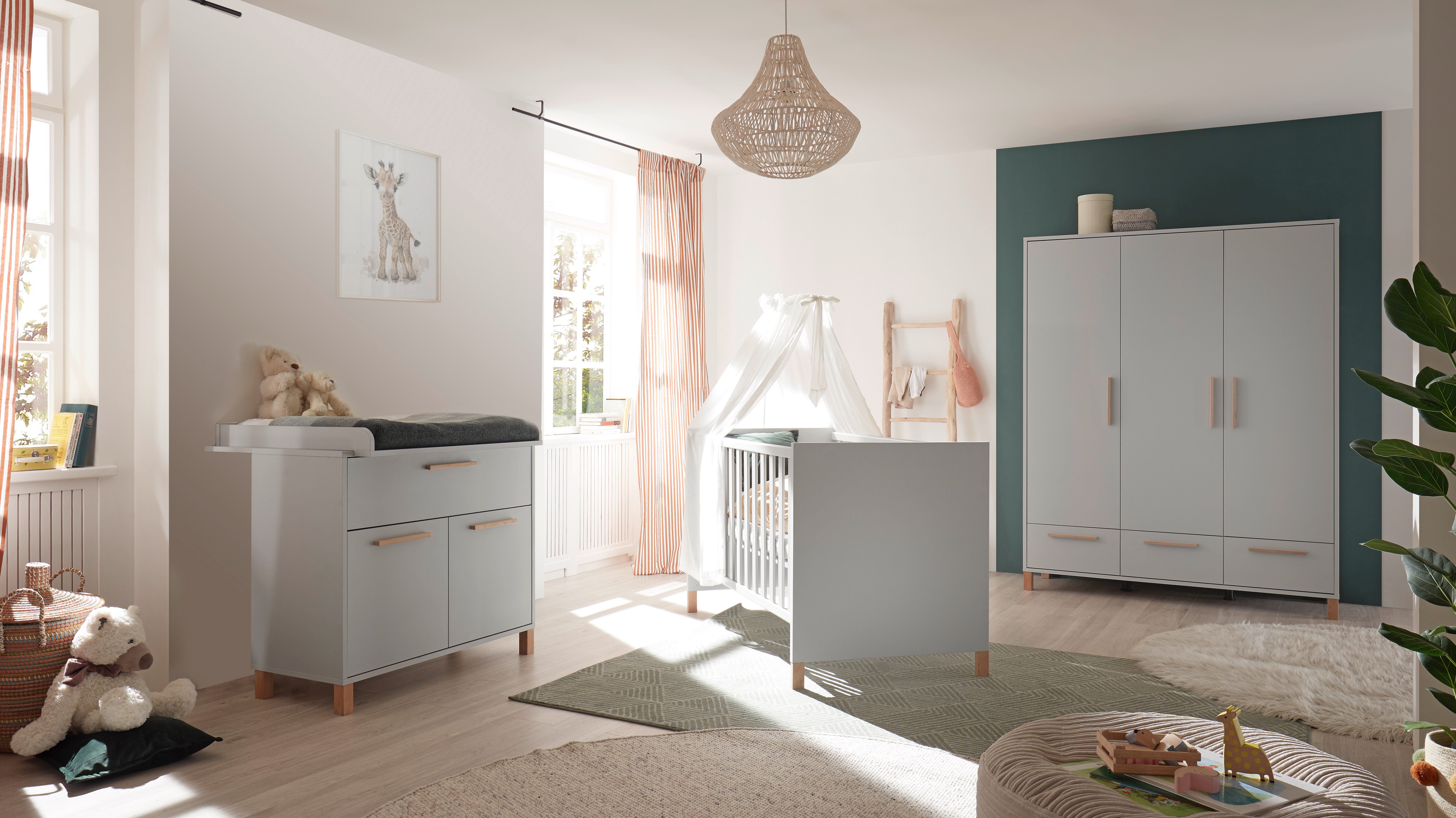 möbel-direkt.de Babyzimmer-Komplettset Kinderzimmer Set Olivia