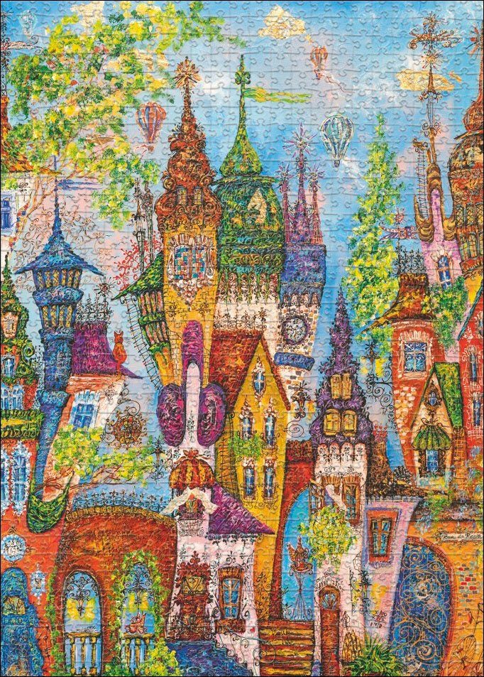 in Puzzleteile, HEYE Germany Red Arches, Puzzle Made 1000