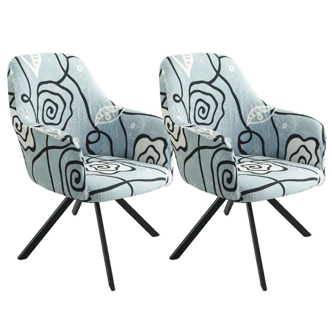 Coonoor Stuhlhusse 2 Stück Elastische Stuhlbezüge mit Armlehne, Perfekte Pa günstig online kaufen