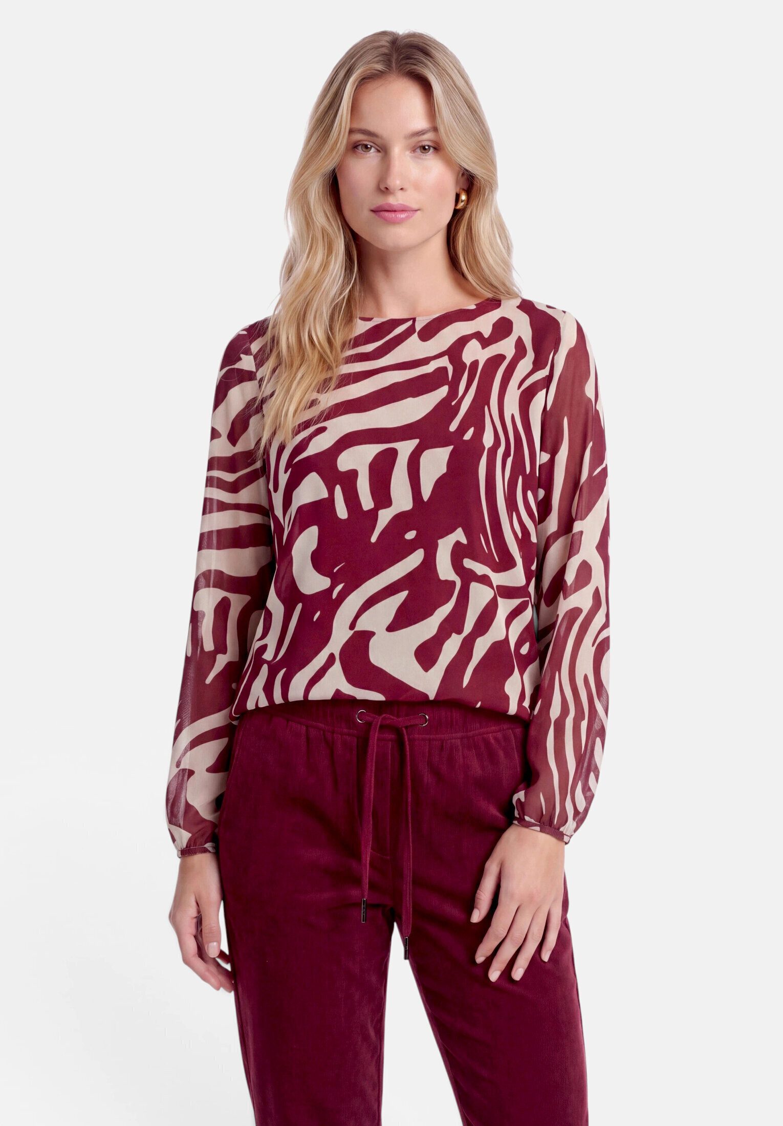 Betty&Co Kurzarmshirt Damen mit Gummizug (1-tlg)