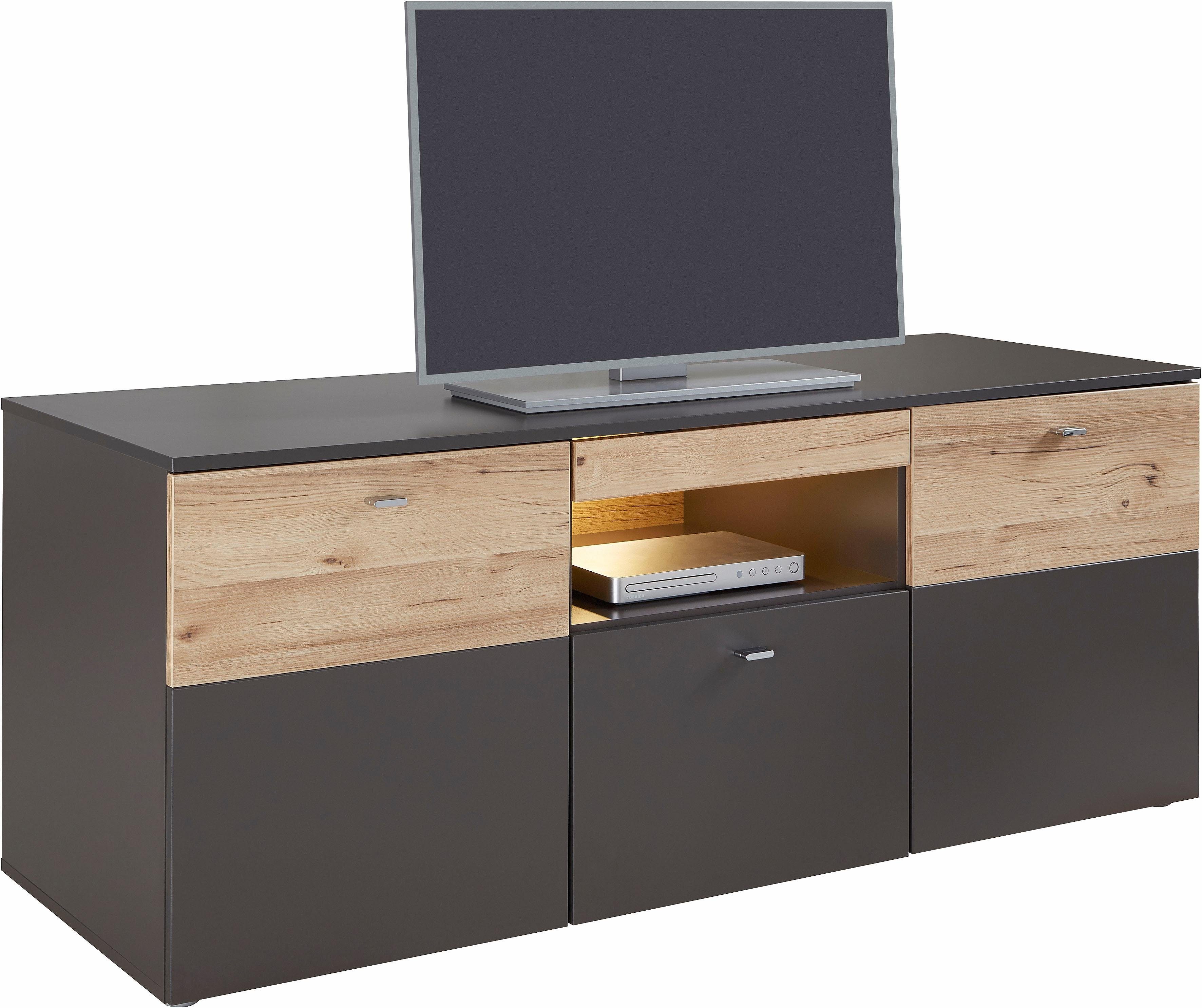 FORTE Lowboard Como, TV-Board, LED Beleuchtung, Soft Close, Stauraum, 149,8 günstig online kaufen