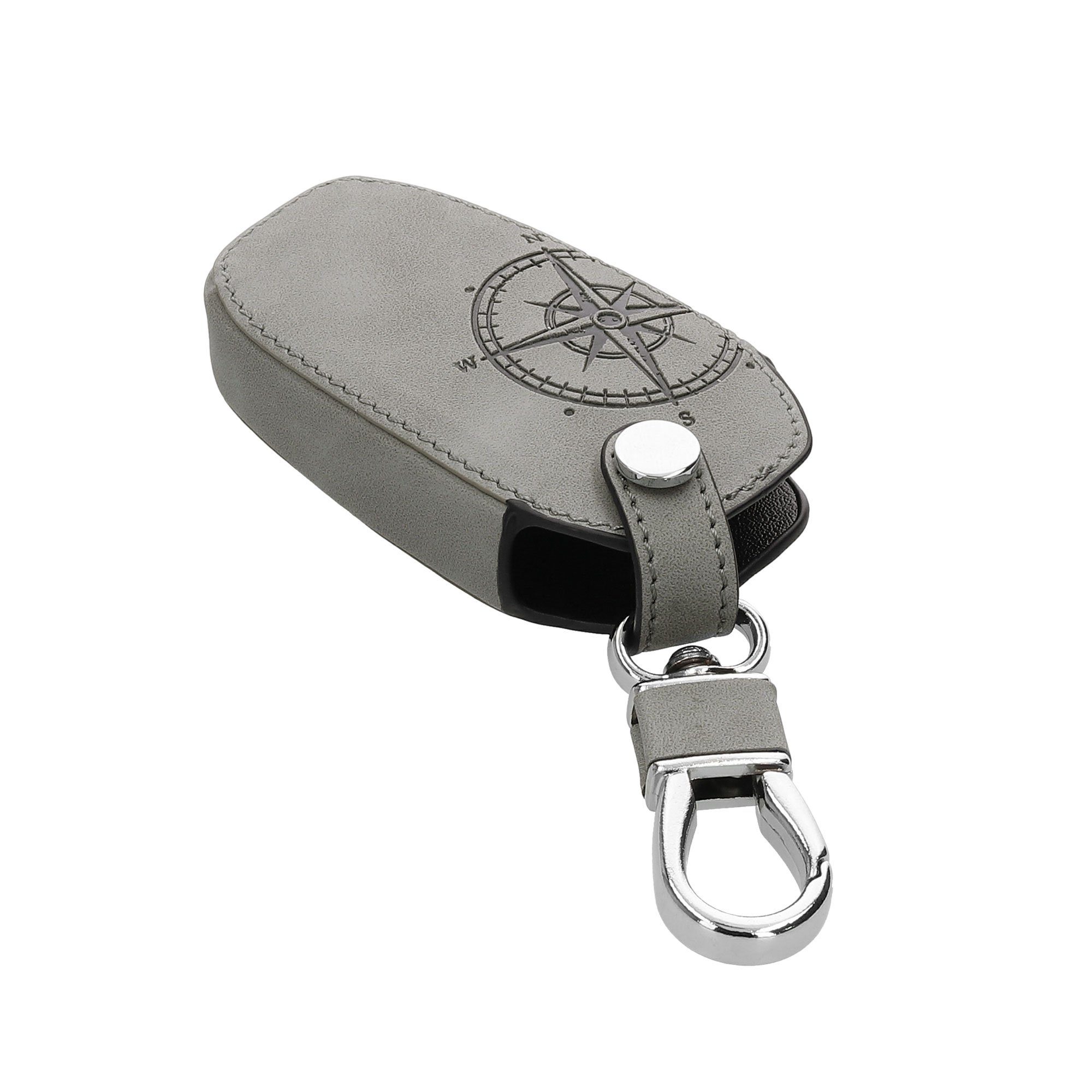 kwmobile Schlüsseltasche Autoschlüssel Cover für Schutzhülle Hülle Kunstleder Citroen, Schlüsselhülle - Nubuklederoptik Peugeot