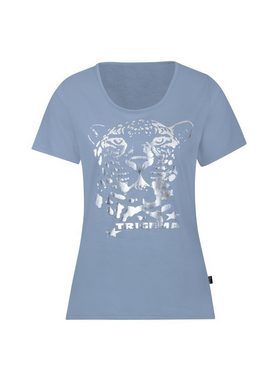 Trigema T-Shirt TRIGEMA T-Shirt mit schimmerndem Leo-Print (1-tlg)