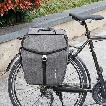 MidGard Gepäckträgertasche Premium Fahrrad-Doppeltasche für Gepäckträger, inkl. Regenschutzhülle