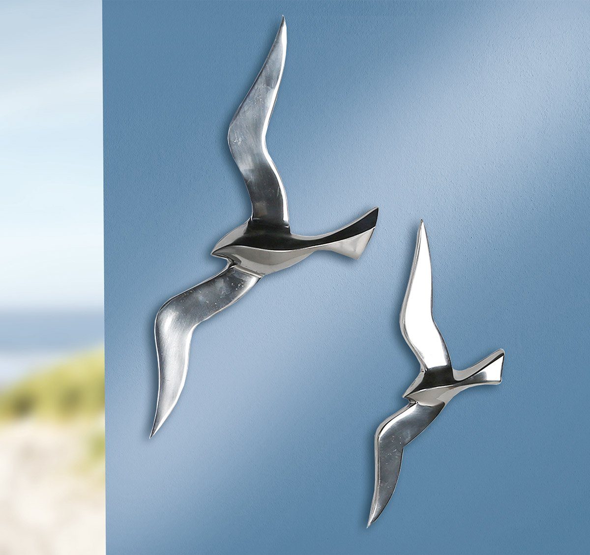 GILDE Wanddekoobjekt GILDE Wandobjekt Flying Bird günstig online kaufen