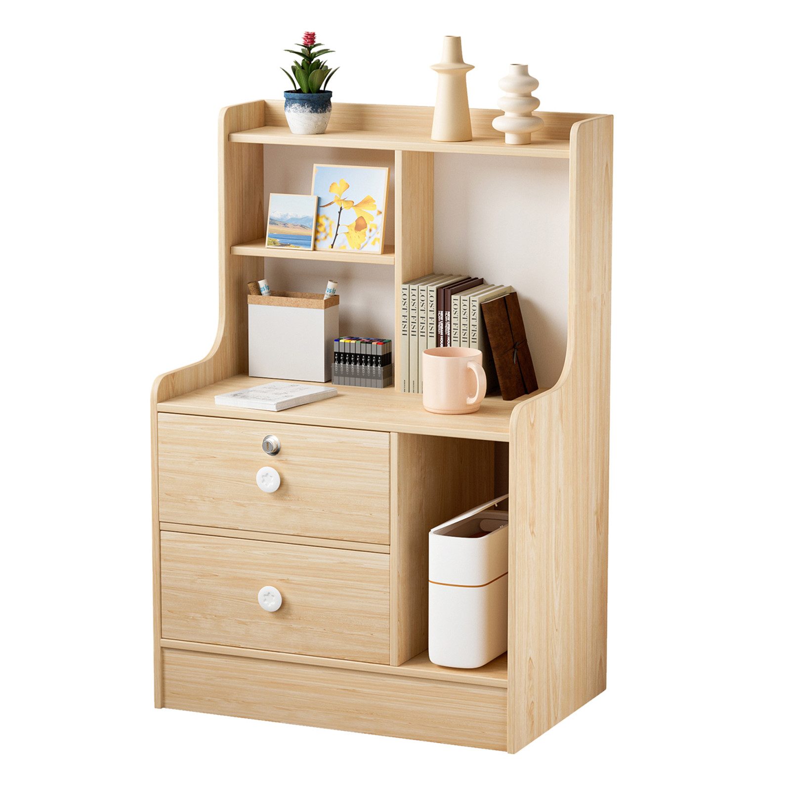 Rutaqian Beistelltisch Beistelltisch Holz, Nachttisch Nightstand günstig online kaufen